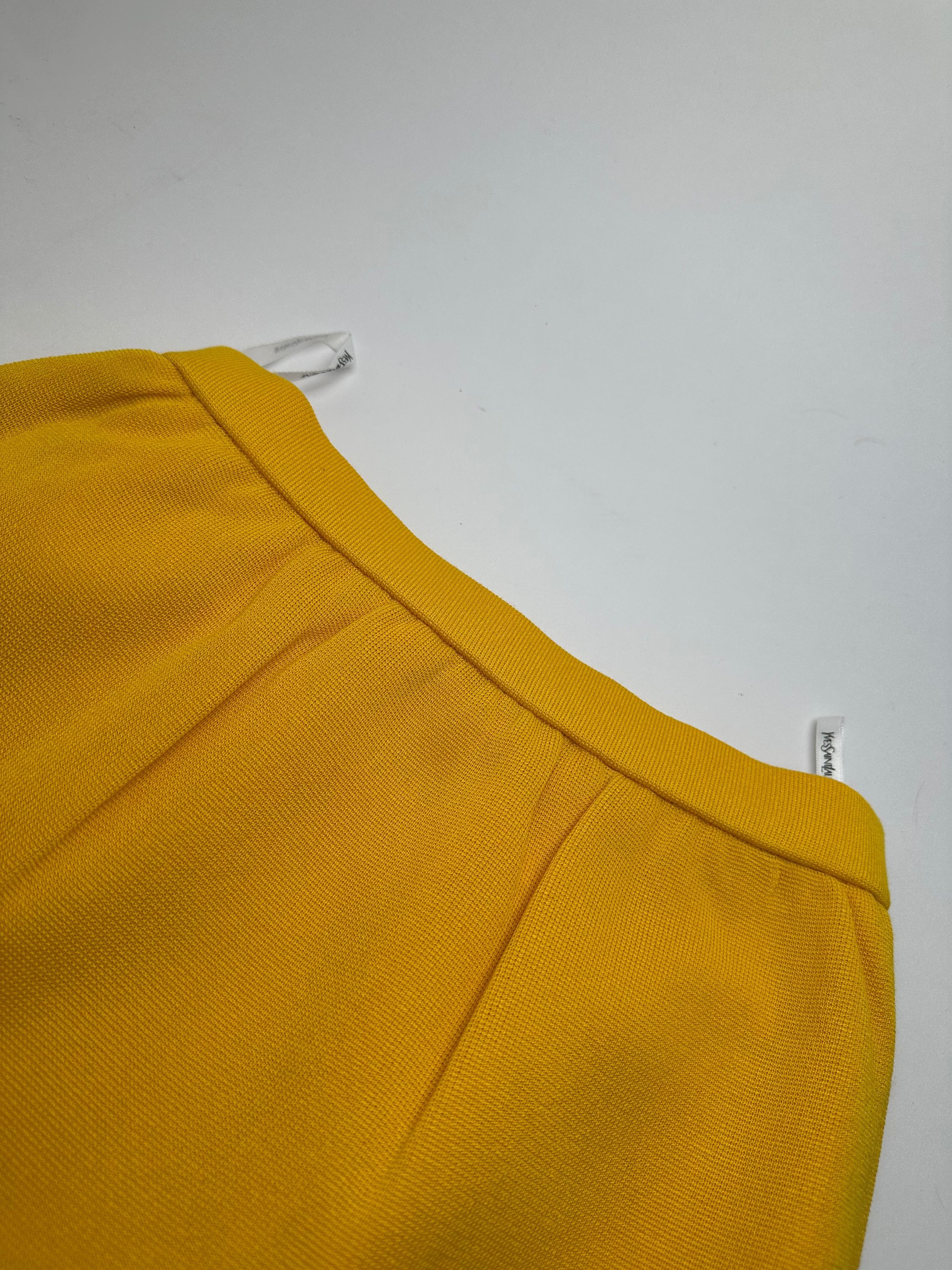 Yves Saint Laurent Vintage Marigold Yellow Wool Pencil Skirt Size 30" / US 8 / IT 44 - 7 Thumbnail