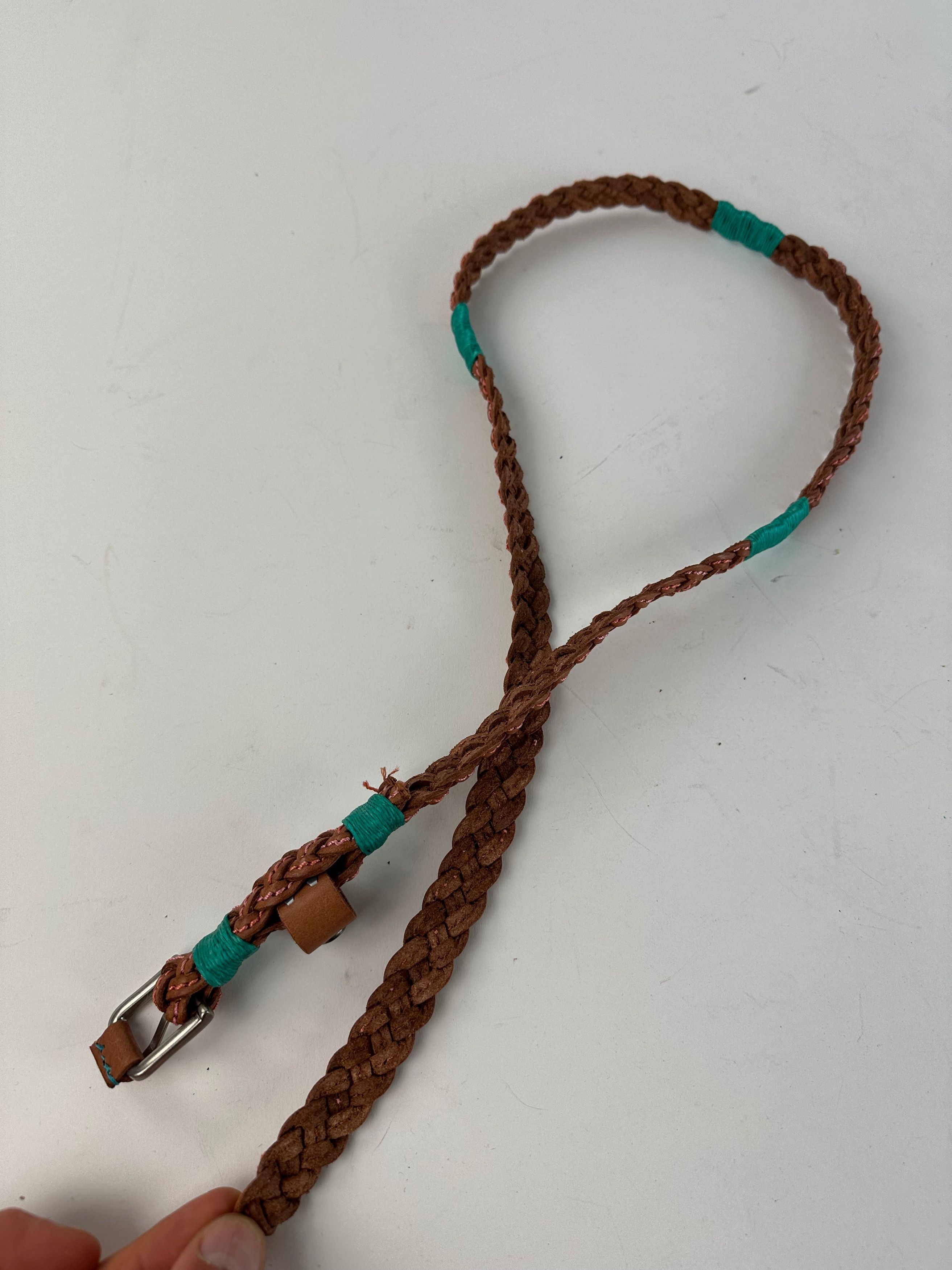 Vivienne Westwood Vintage Braided Leather Belt Cognac 100 cm Size ONE SIZE - 3 Thumbnail