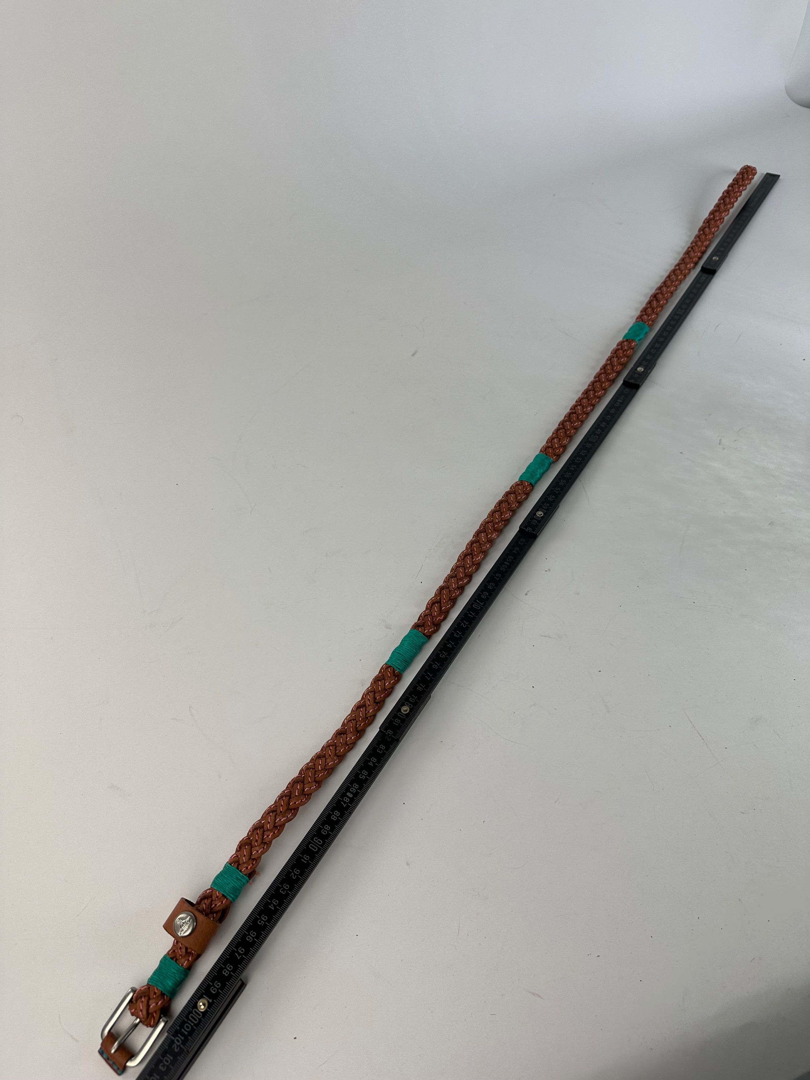 Vivienne Westwood Vintage Braided Leather Belt Cognac 100 cm Size ONE SIZE - 5 Thumbnail