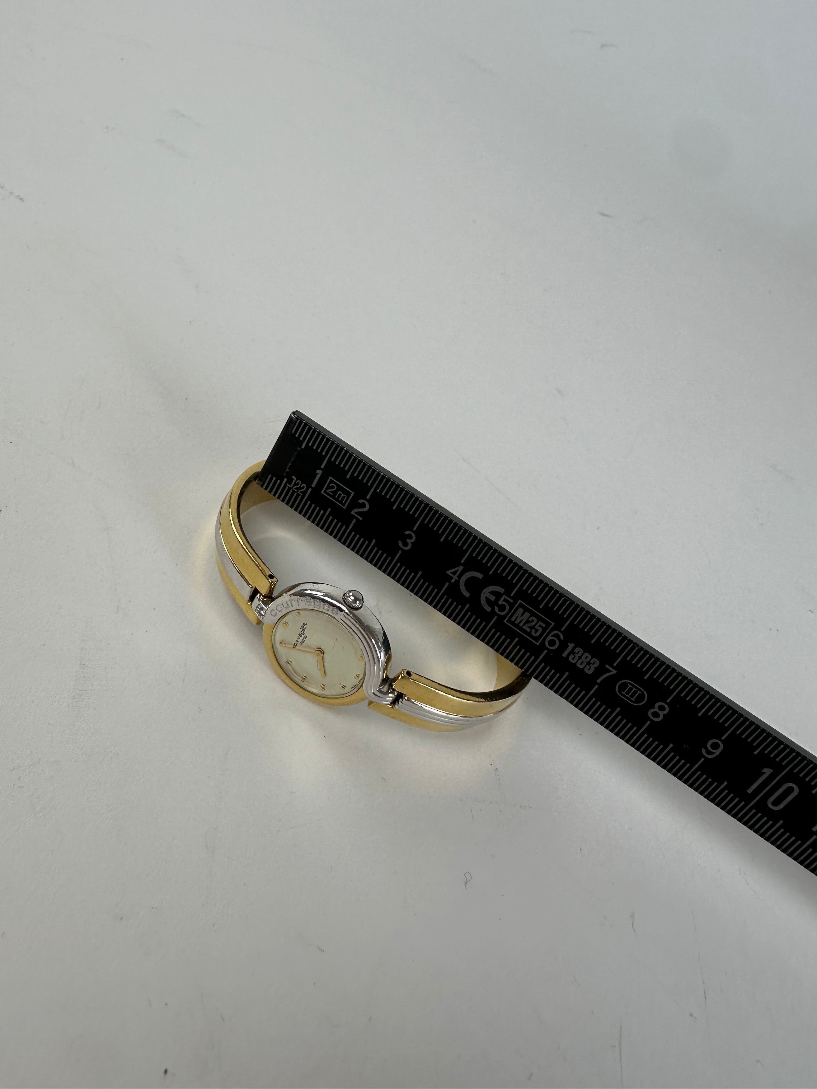 Courreges Vintage Paris Two-Tone Bangle Watch Size ONE SIZE - 9 Thumbnail