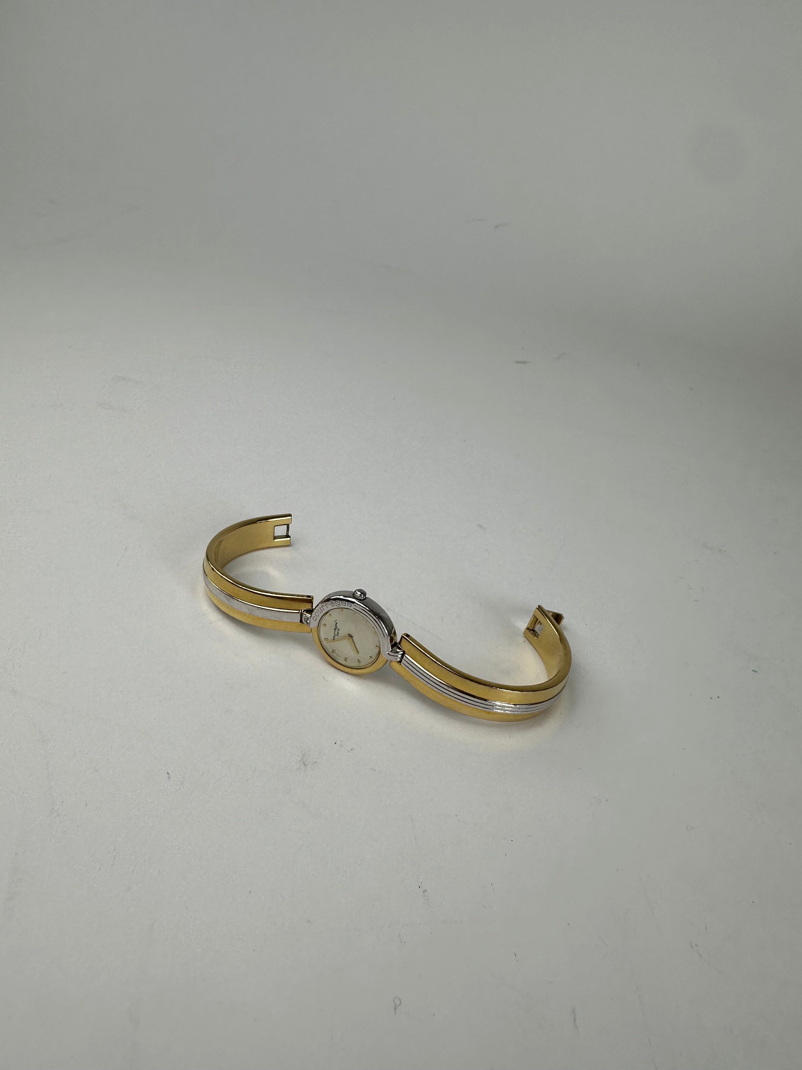 Courreges Vintage Paris Two-Tone Bangle Watch Size ONE SIZE - 4 Thumbnail
