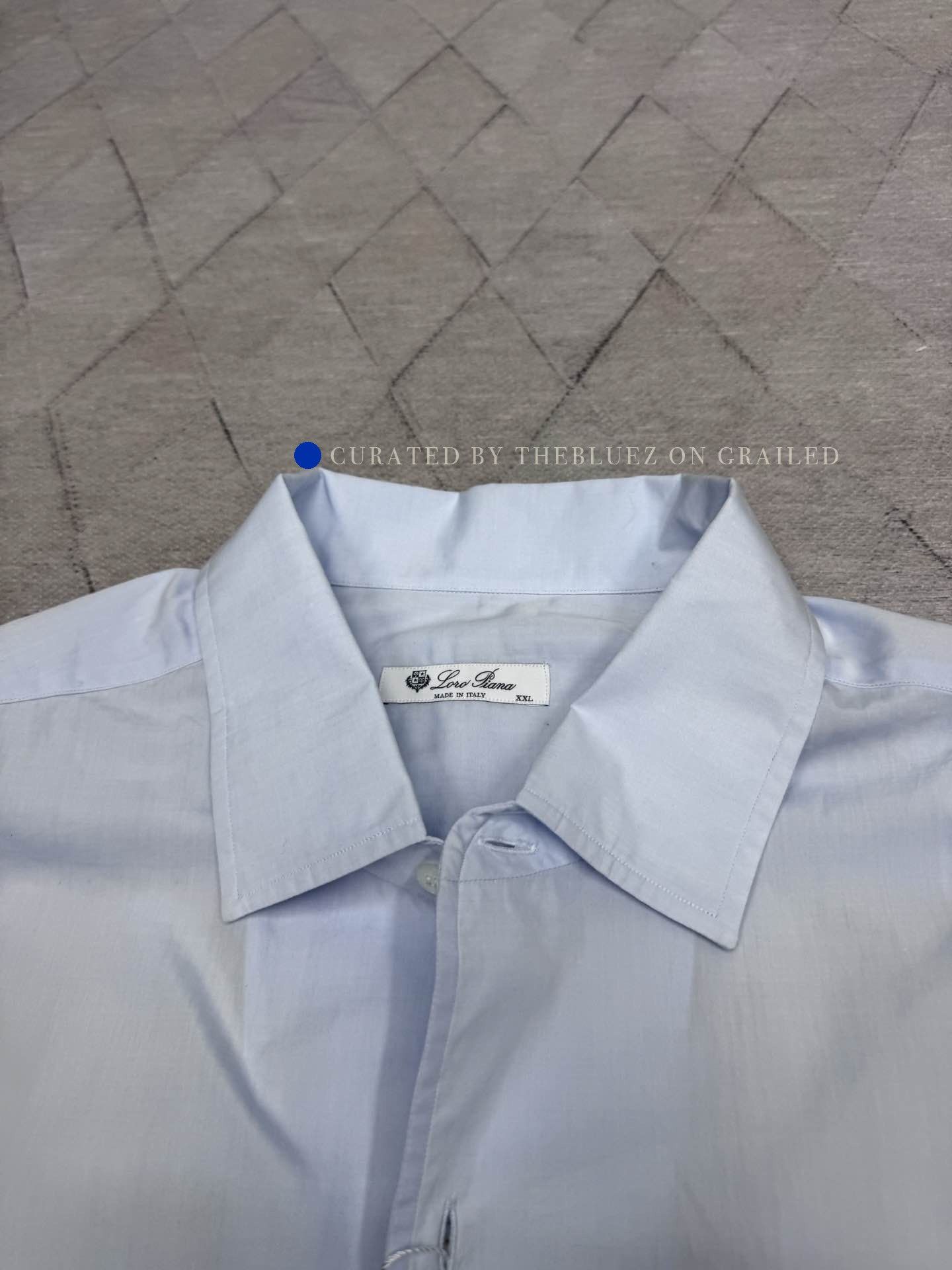 Loro Piana Blue Long-Sleeve Button-Up Shirt XXL Size US XXL / EU 58 / 5 - 3 Thumbnail