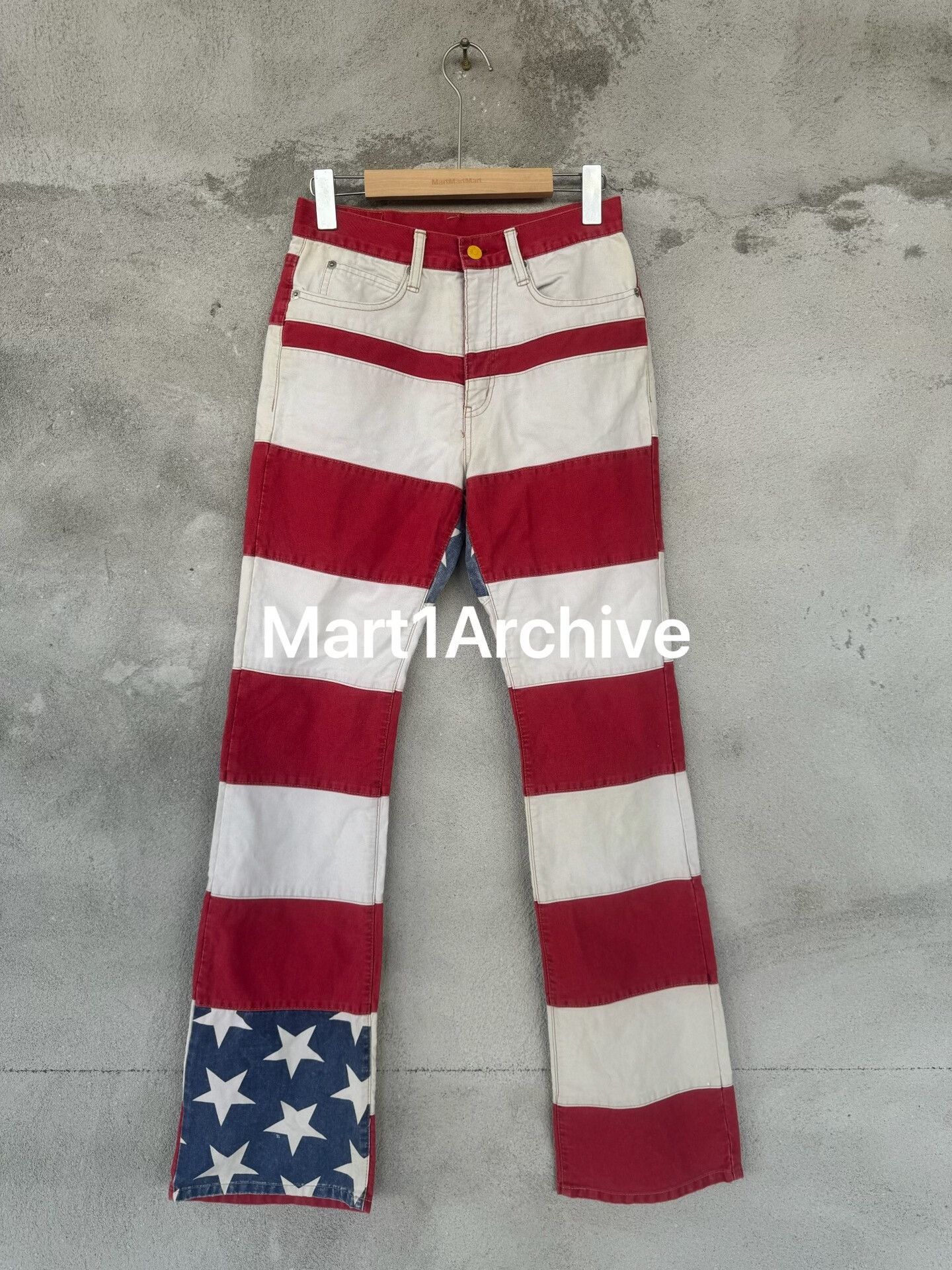 Hysteric Glamour American Flag Striped Denim Pants Size US 28 / EU 44 - 2 Thumbnail