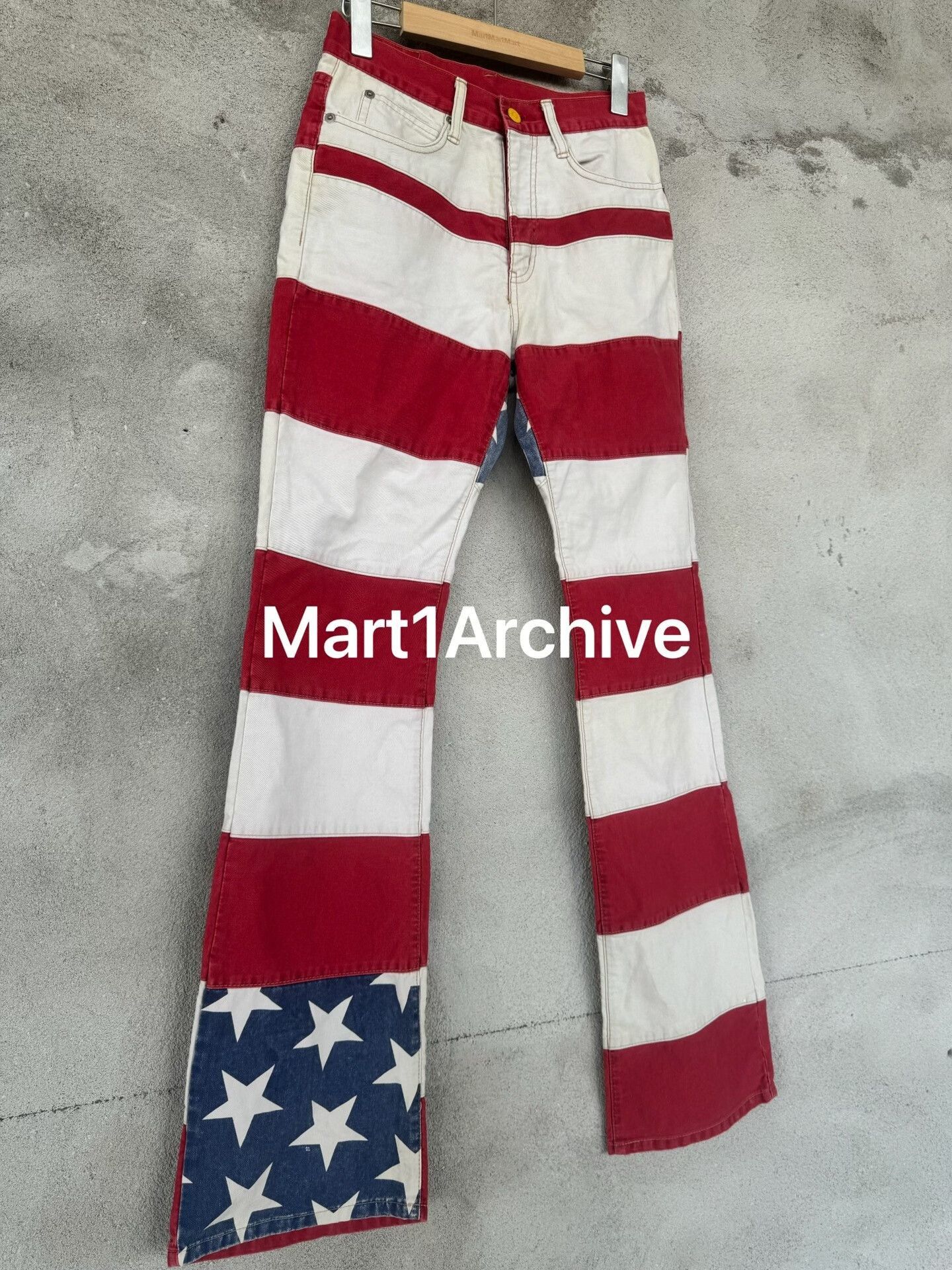 Hysteric Glamour American Flag Striped Denim Pants Size US 28 / EU 44 - 4 Thumbnail