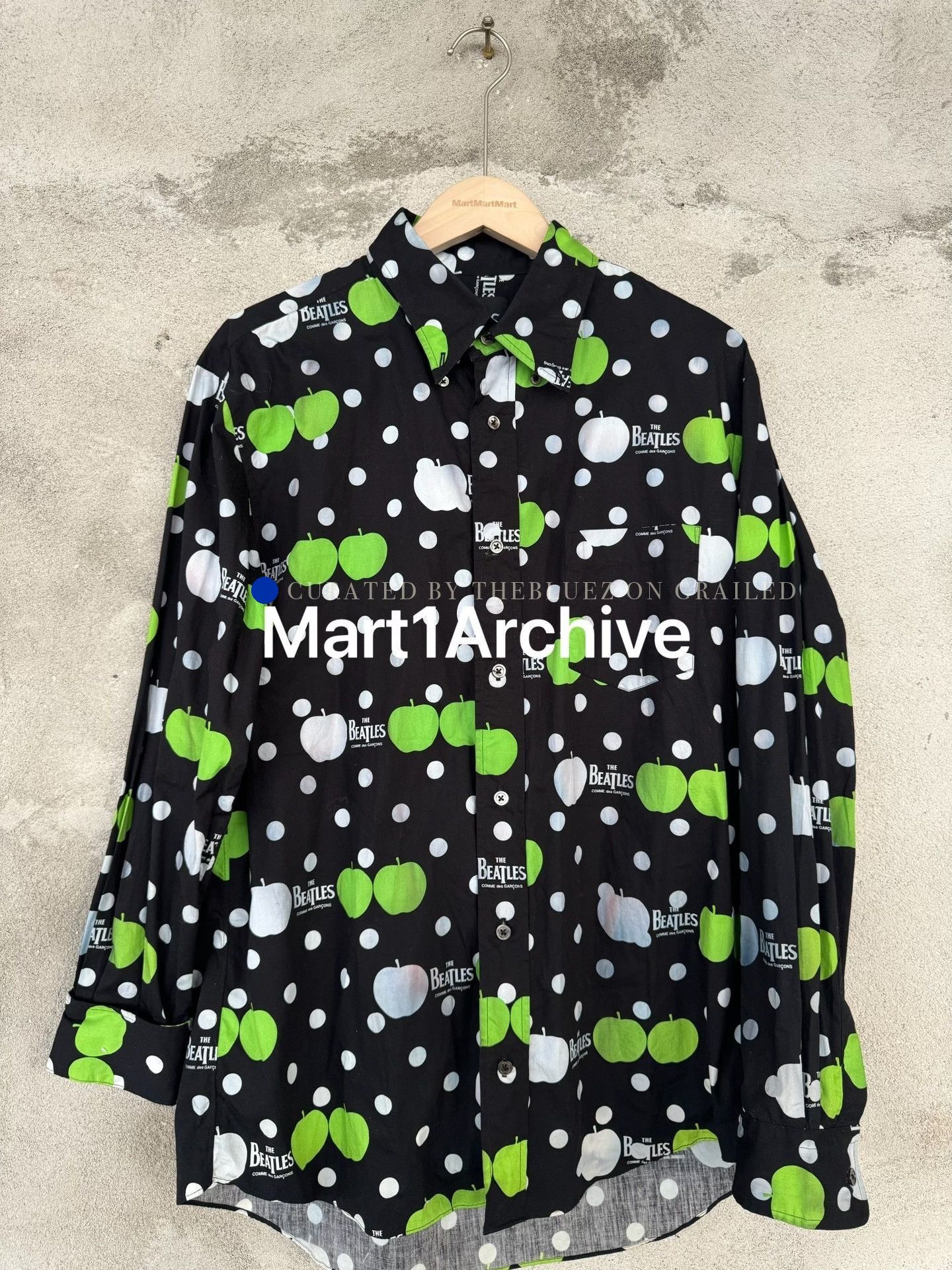 Comme des Garcons Multi Beatles Apple Polka Dot Button-Up Shirt Size US XXL / EU 58 / 5 - 2 Thumbnail