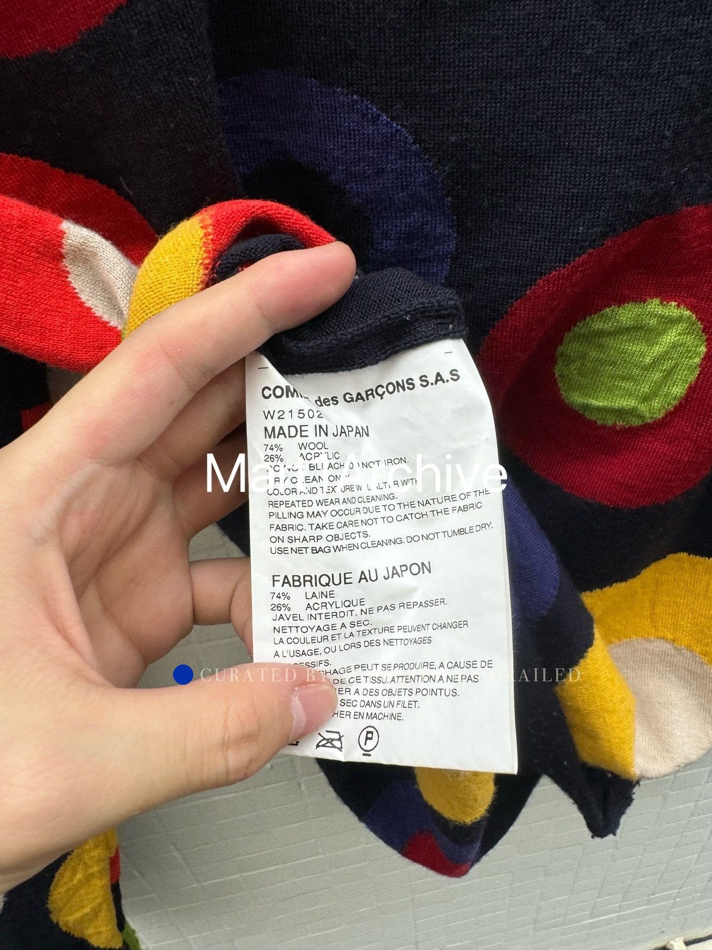 Comme des Garcons Multi Color Circle Pattern Long Sleeve Shirt Size US S / EU 44-46 / 1 - 6 Thumbnail