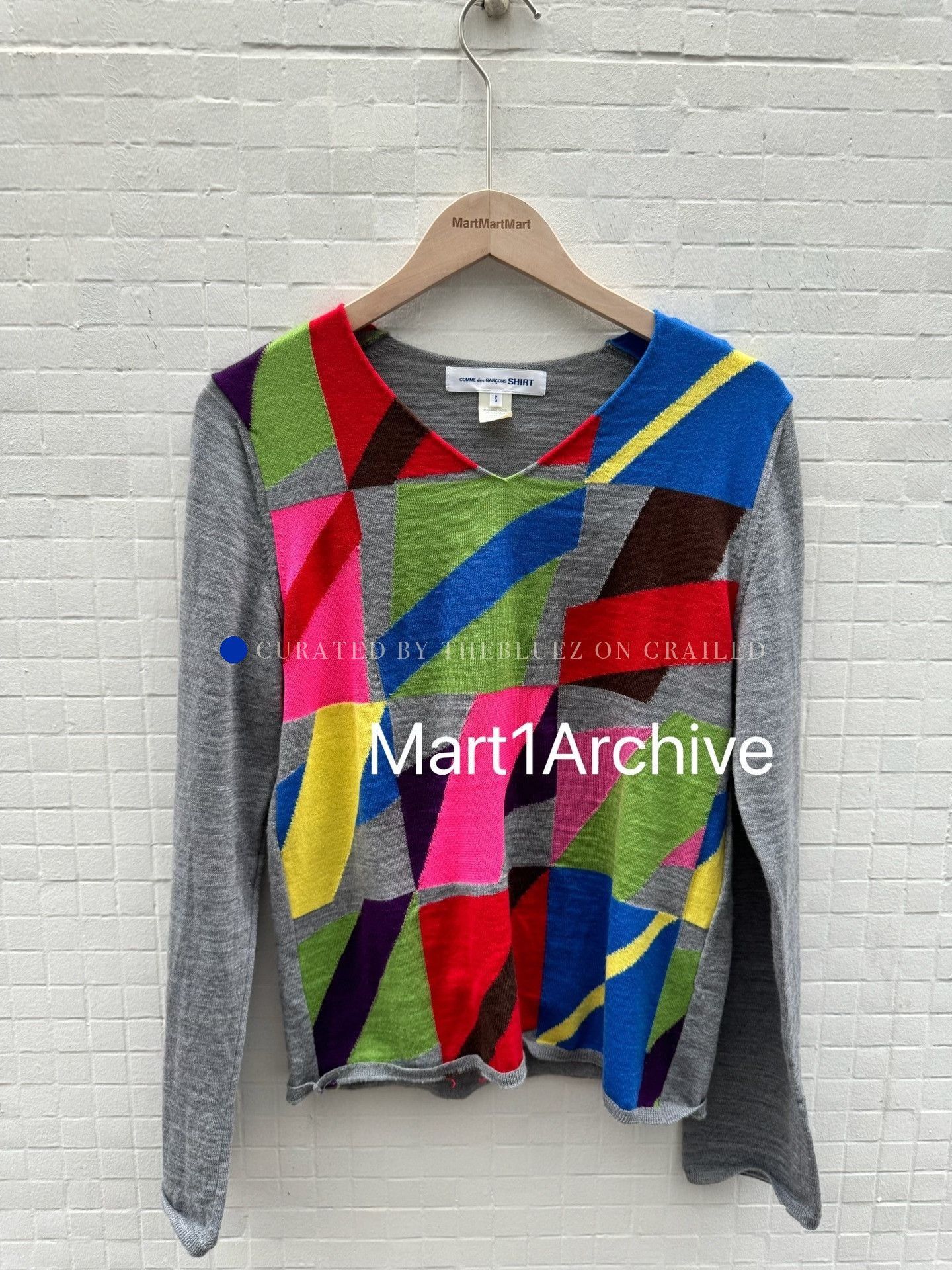 Comme des Garcons Multi Colored Geometric Long Sleeve Shirt Size US S / EU 44-46 / 1 - 2 Thumbnail