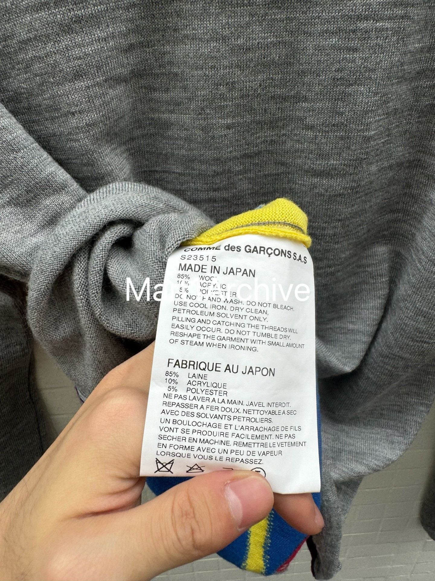 Comme des Garcons Multi Colored Geometric Long Sleeve Shirt Size US S / EU 44-46 / 1 - 6 Thumbnail