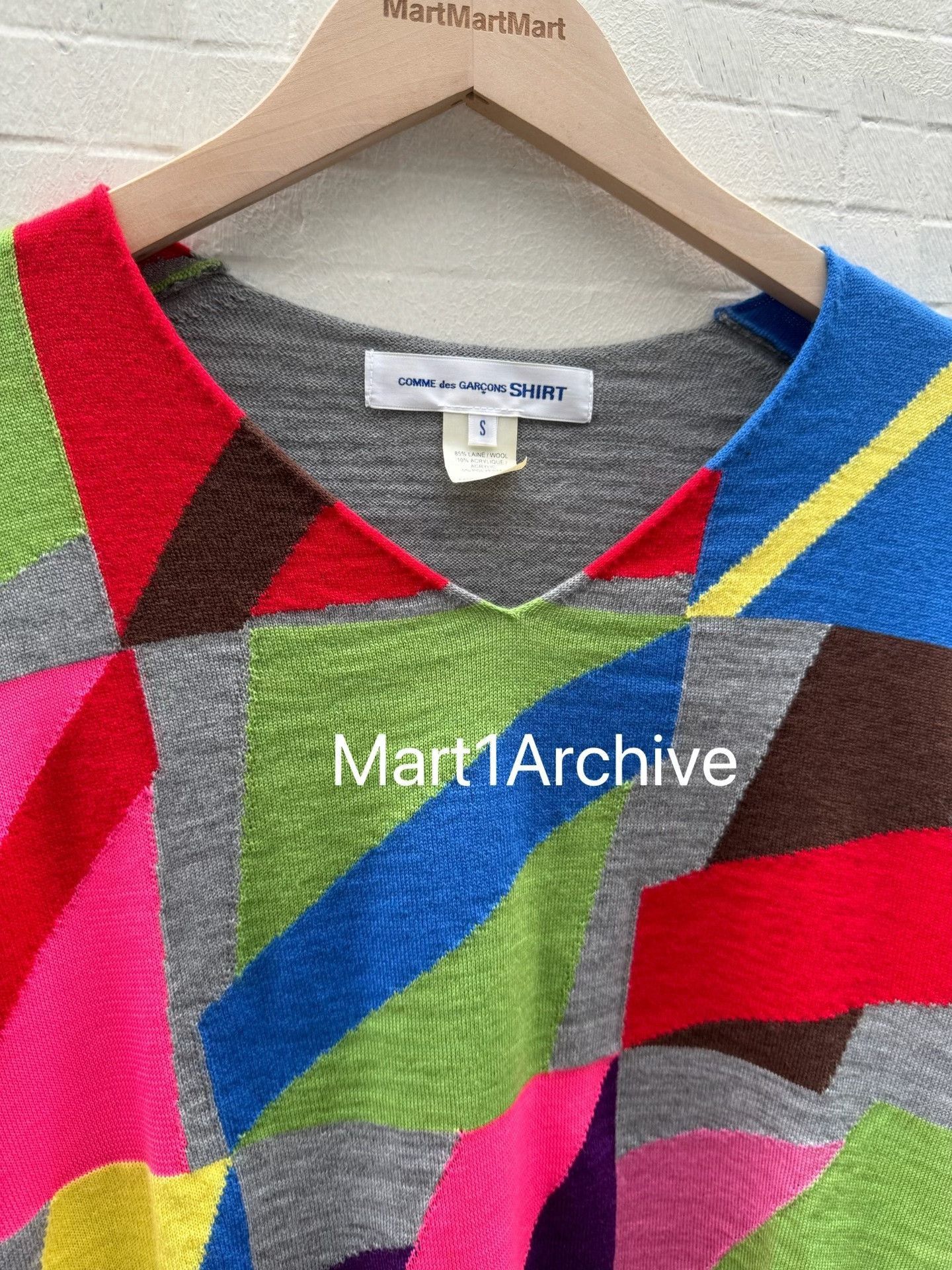 Comme des Garcons Multi Colored Geometric Long Sleeve Shirt Size US S / EU 44-46 / 1 - 4 Thumbnail