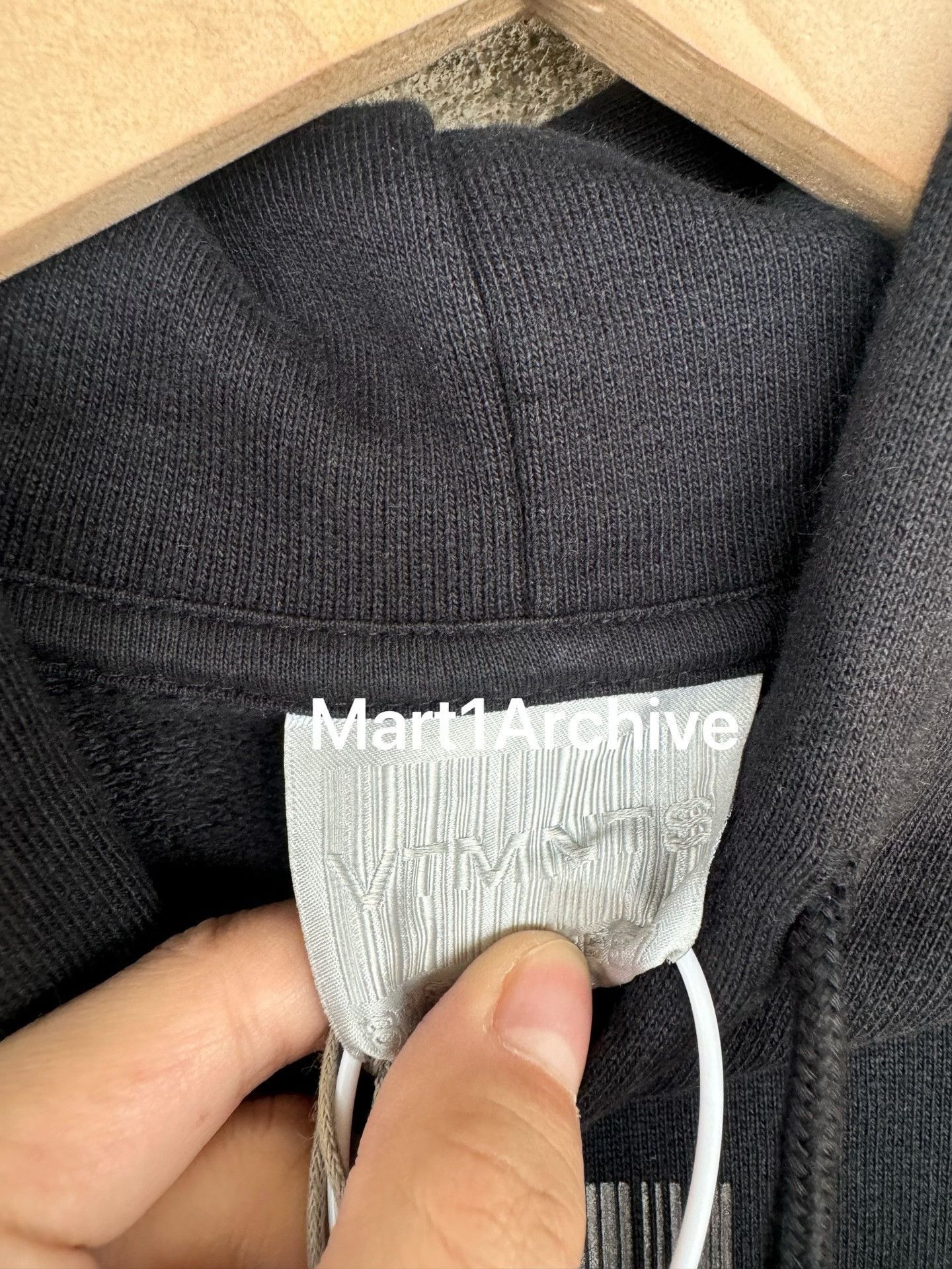 VTMNTS Black Graphic Print Hoodie with Drawstring Hood Size US XS / EU 42 / 0 - 6 Thumbnail