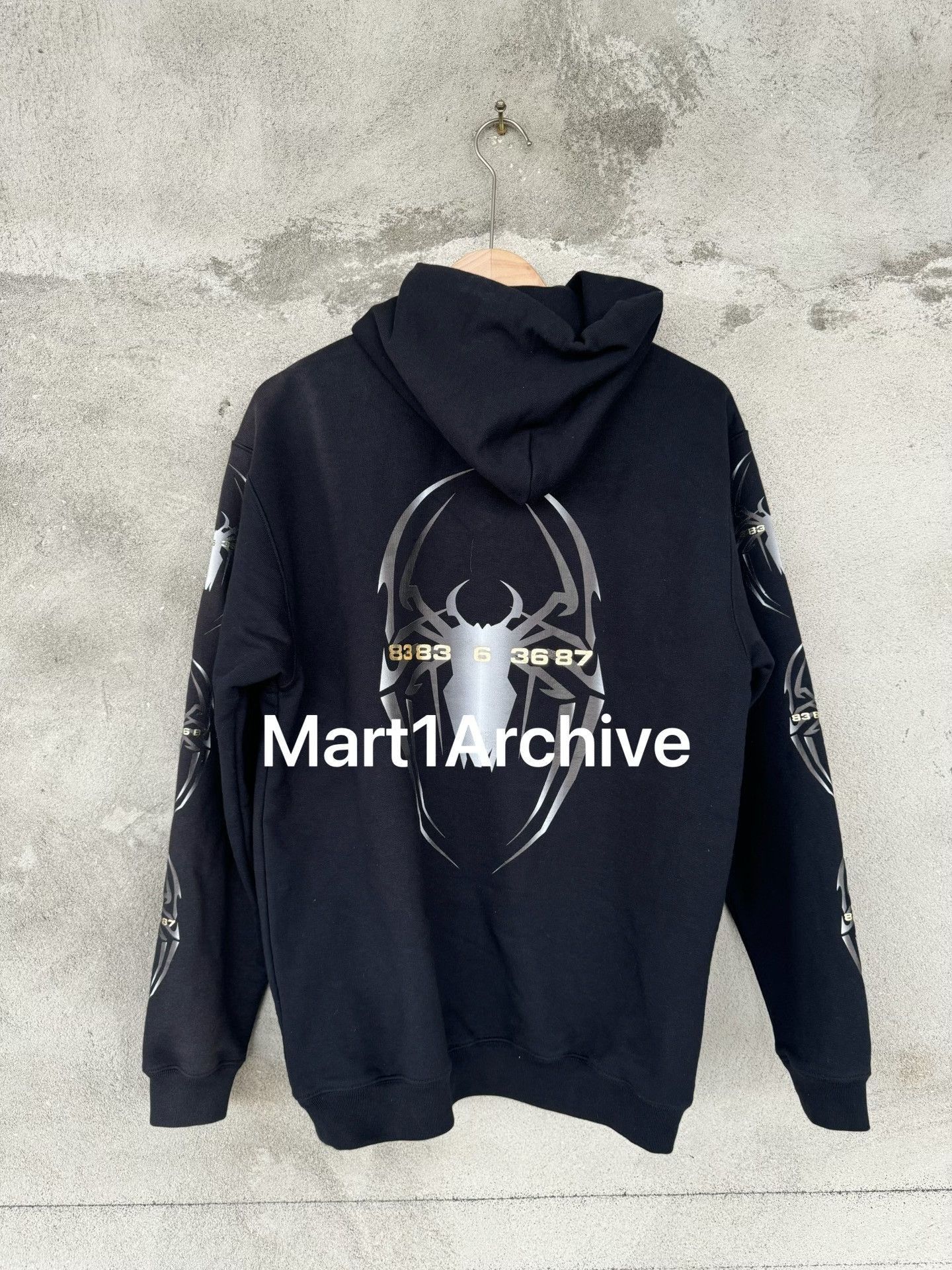 VTMNTS Black Graphic Print Hoodie with Drawstring Hood Size US XS / EU 42 / 0 - 3 Thumbnail