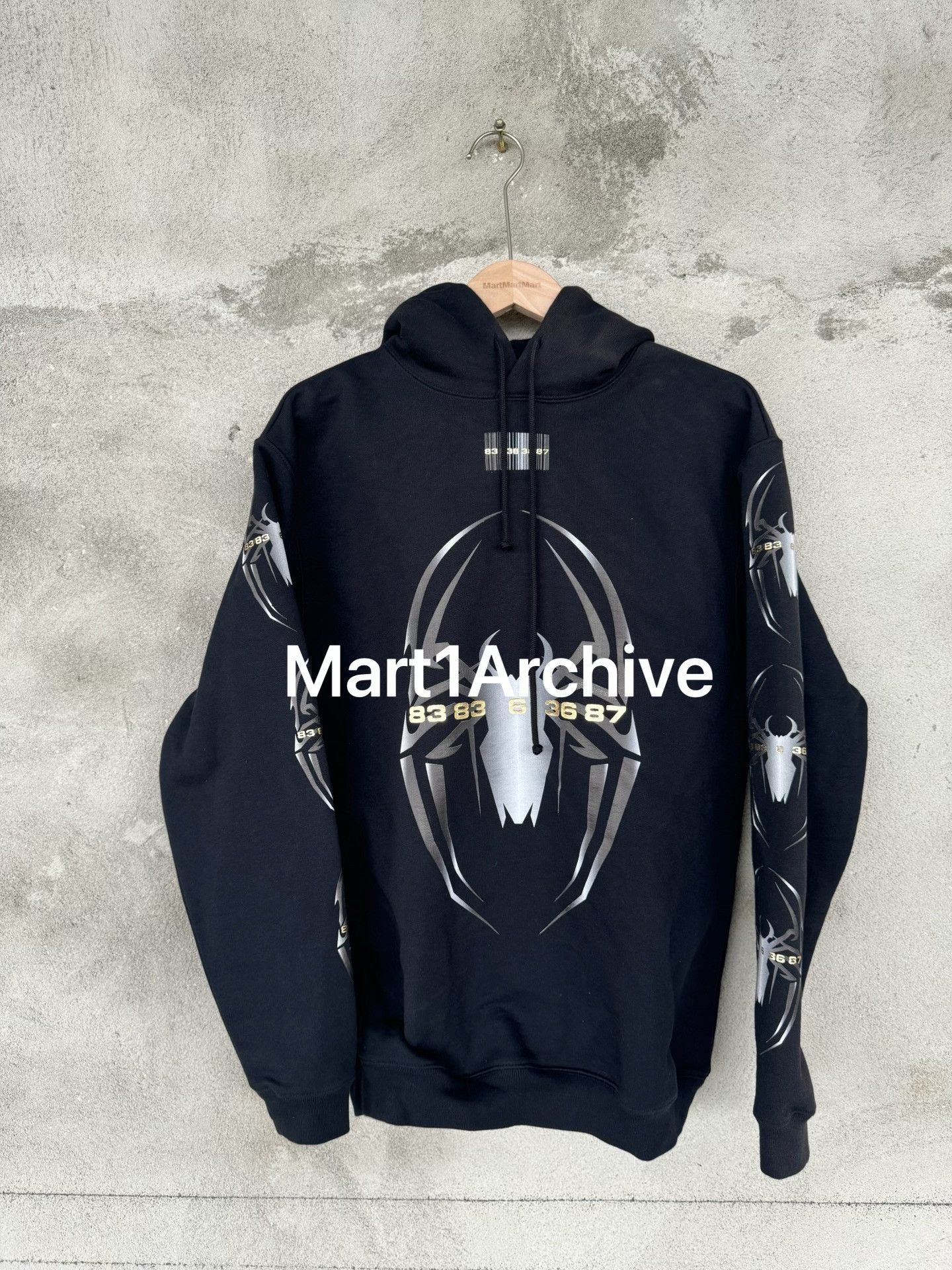 VTMNTS Black Graphic Print Hoodie with Drawstring Hood Size US XS / EU 42 / 0 - 2 Thumbnail