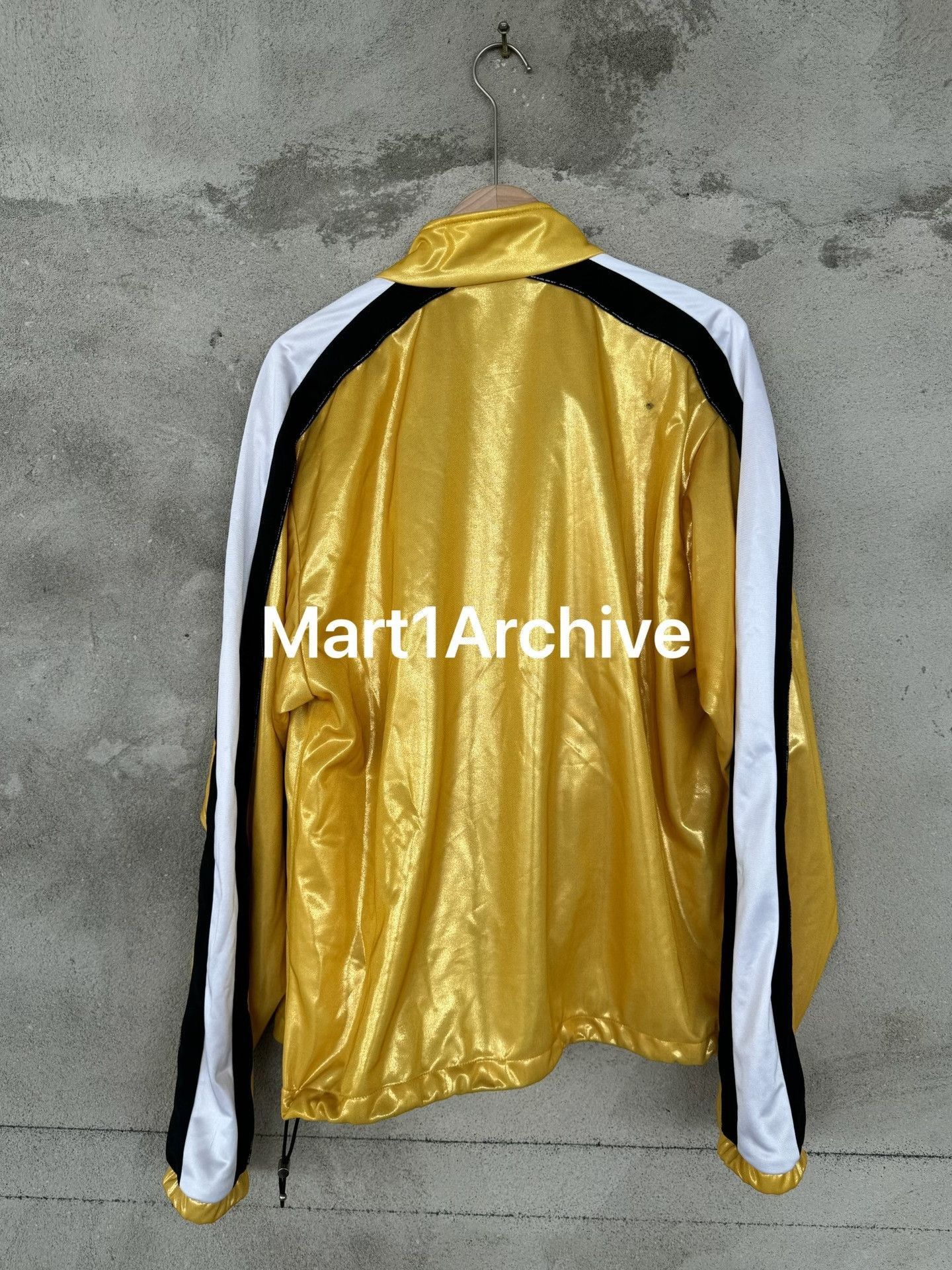 Vetements Gold Shiny Zip-Up Jacket with Black & White Stripes Size US S / EU 44-46 / 1 - 3 Thumbnail