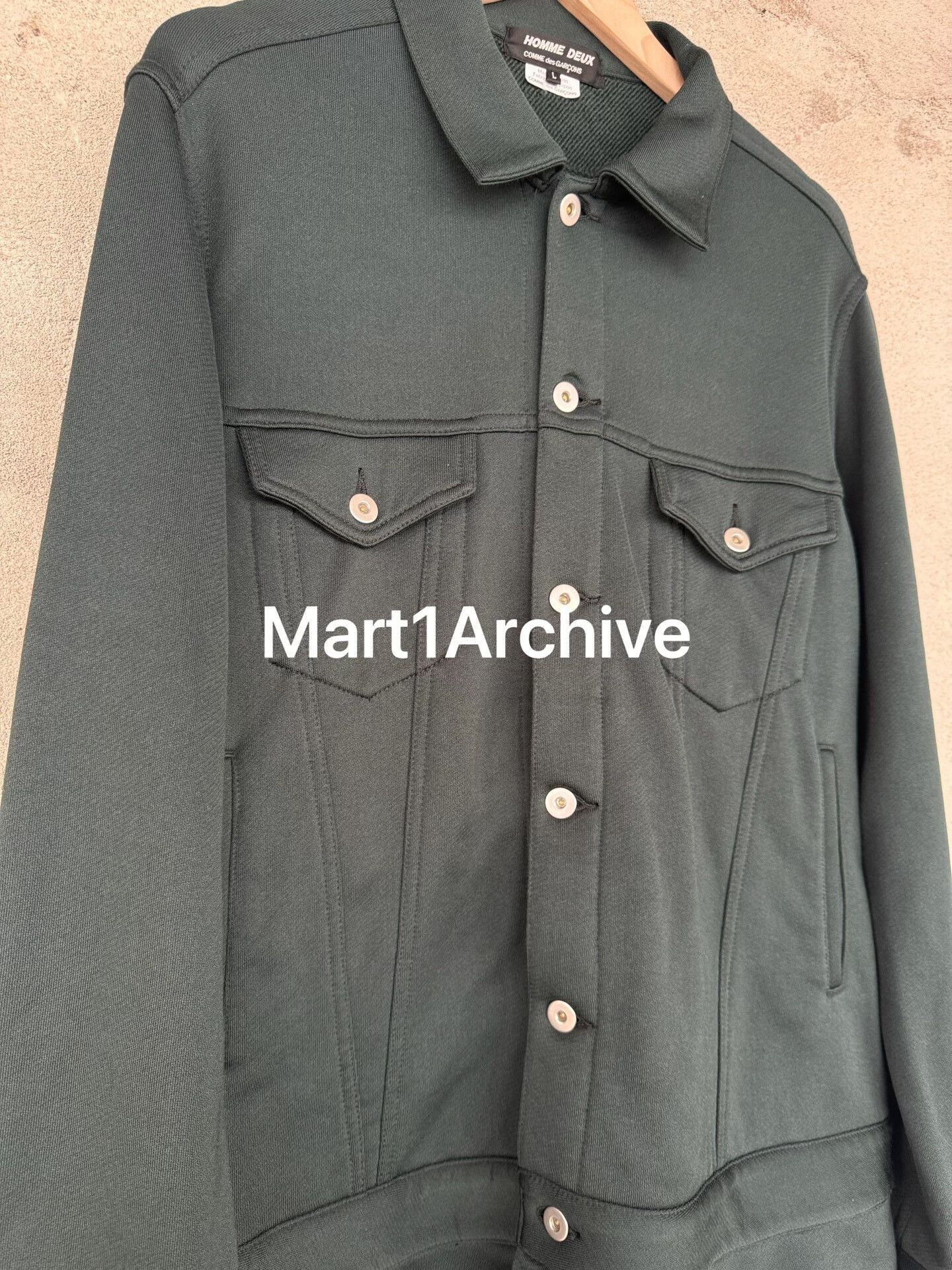 Comme des Garcons Green Button-Up Light Jacket Size L Size US L / EU 52-54 / 3 - 4 Thumbnail