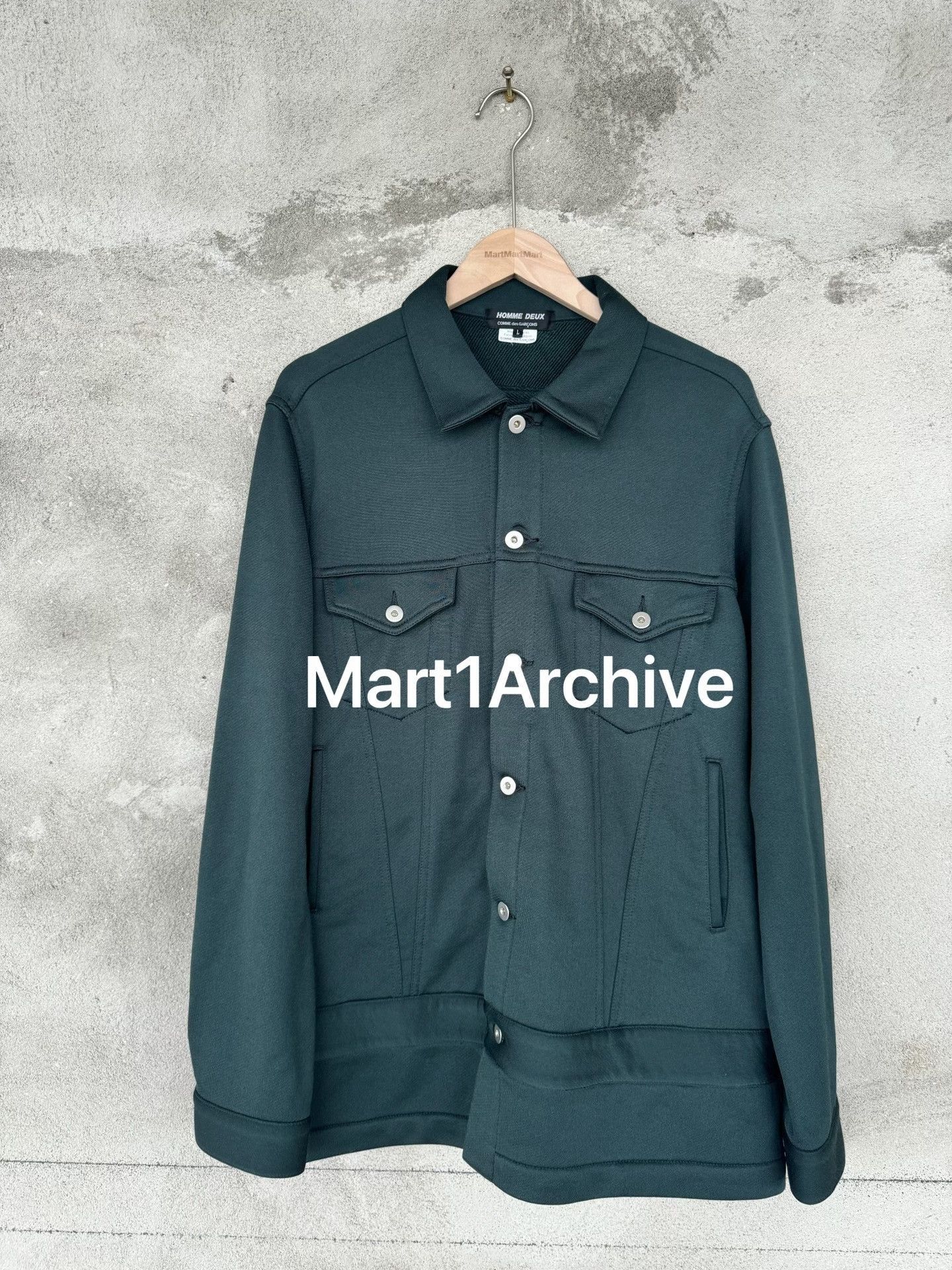 Comme des Garcons Green Button-Up Light Jacket Size L Size US L / EU 52-54 / 3 - 2 Thumbnail