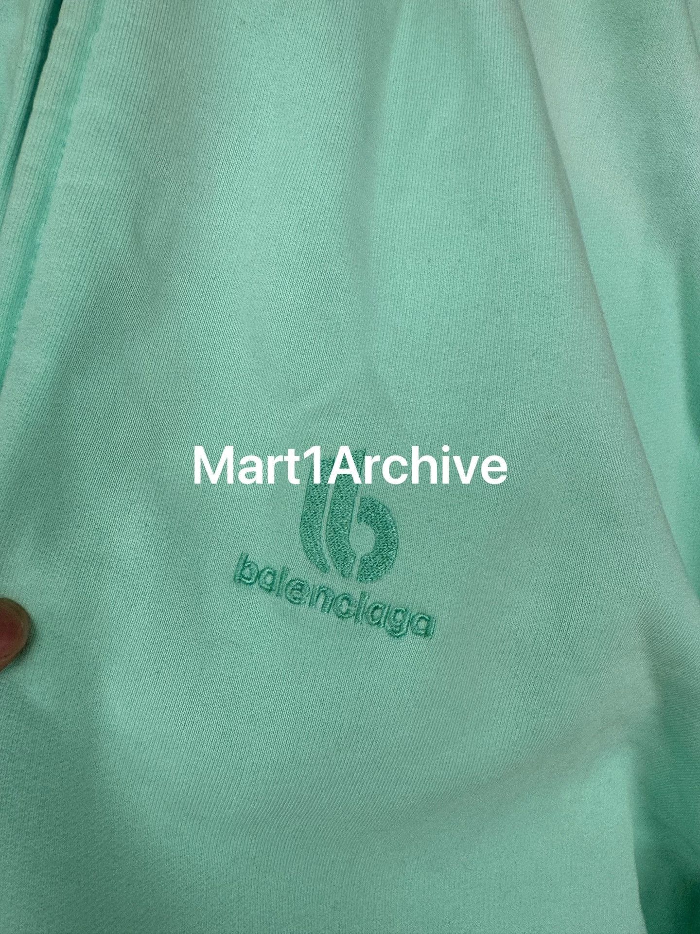 Balenciaga Green Zip-Up Hoodie with Front Pocket, Size M Size US M / EU 48-50 / 2 - 4 Thumbnail