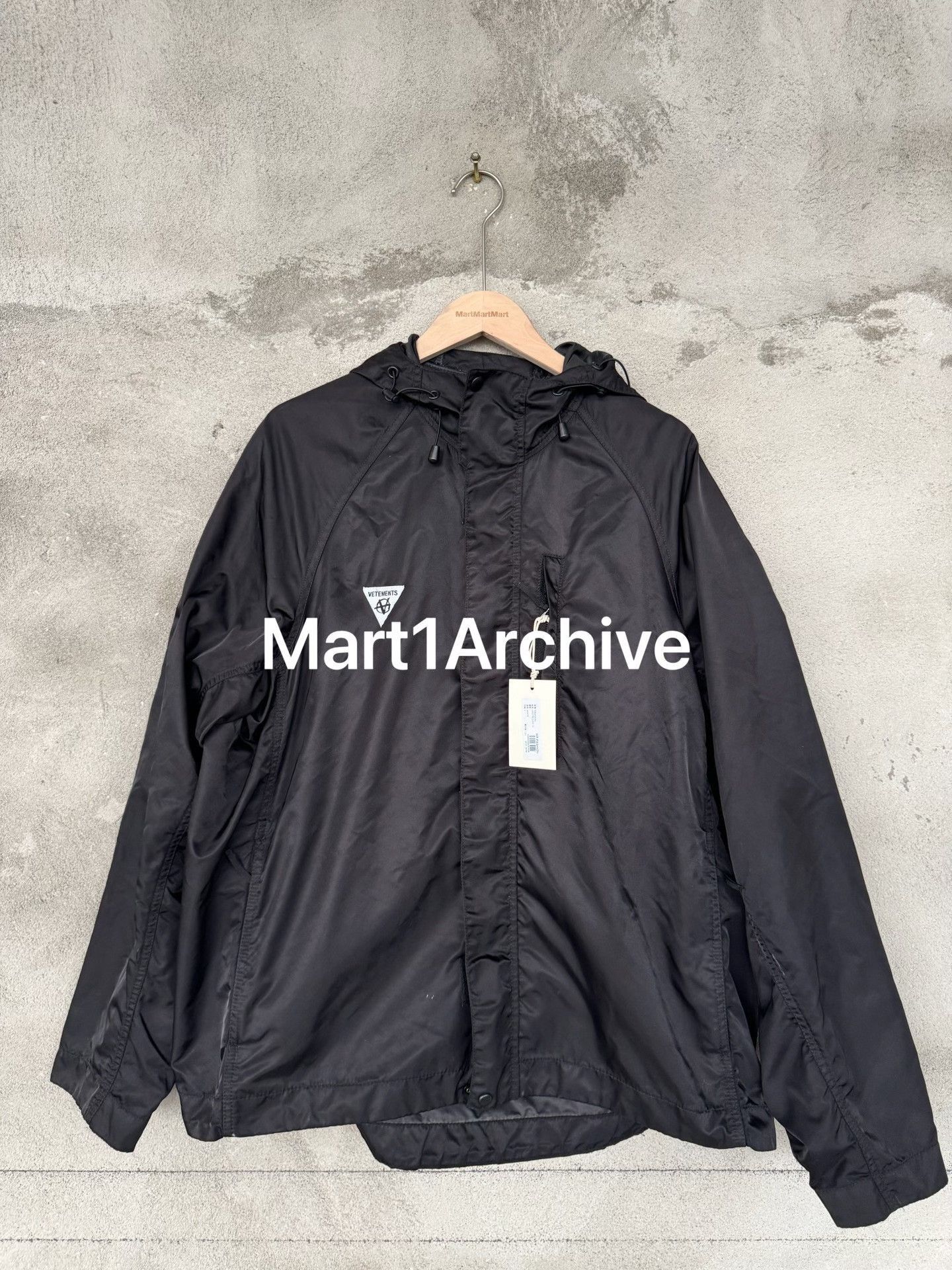 Vetements Black Hooded Lightweight Jacket Size M Size US M / EU 48-50 / 2 - 2 Thumbnail
