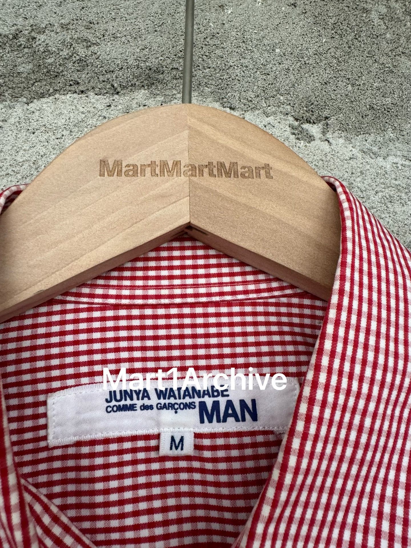 Junya Watanabe Red Gingham 'Brighton Bulldogs' Button-Up Shirt Size US M / EU 48-50 / 2 - 6 Thumbnail