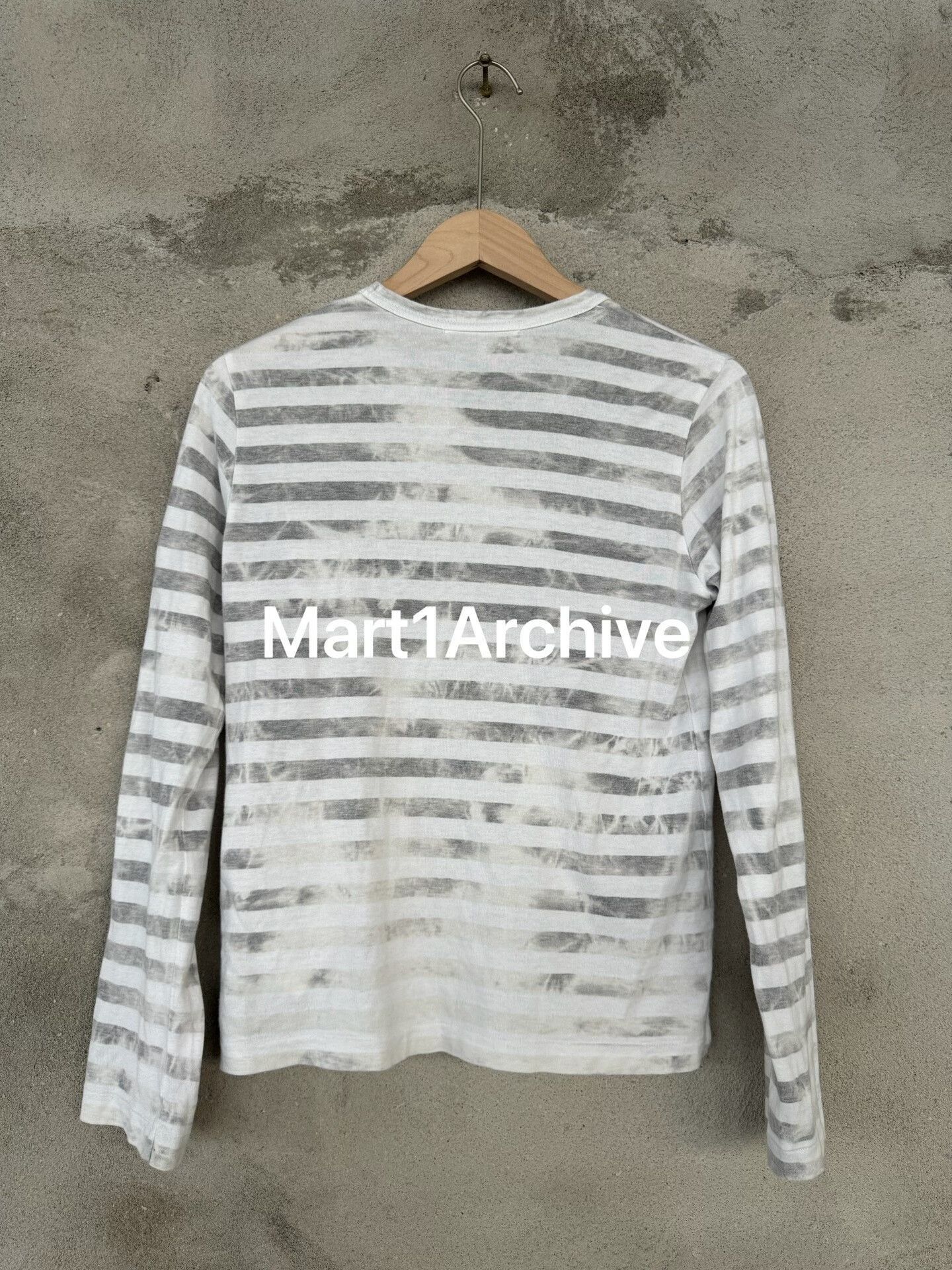 Comme des Garcons Striped Long Sleeve Shirt with 'Wear Your Freedom' Print Size US XS / EU 42 / 0 - 3 Thumbnail