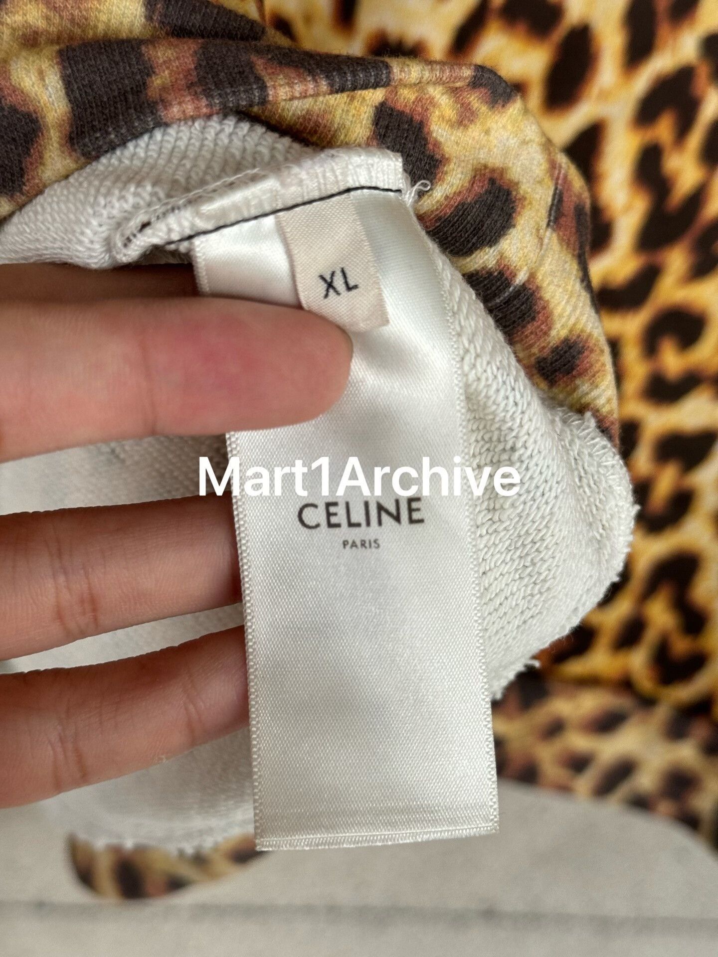 Celine Leopard Print Hoodie - Multi, XL Size US XL / EU 56 / 4 - 6 Thumbnail