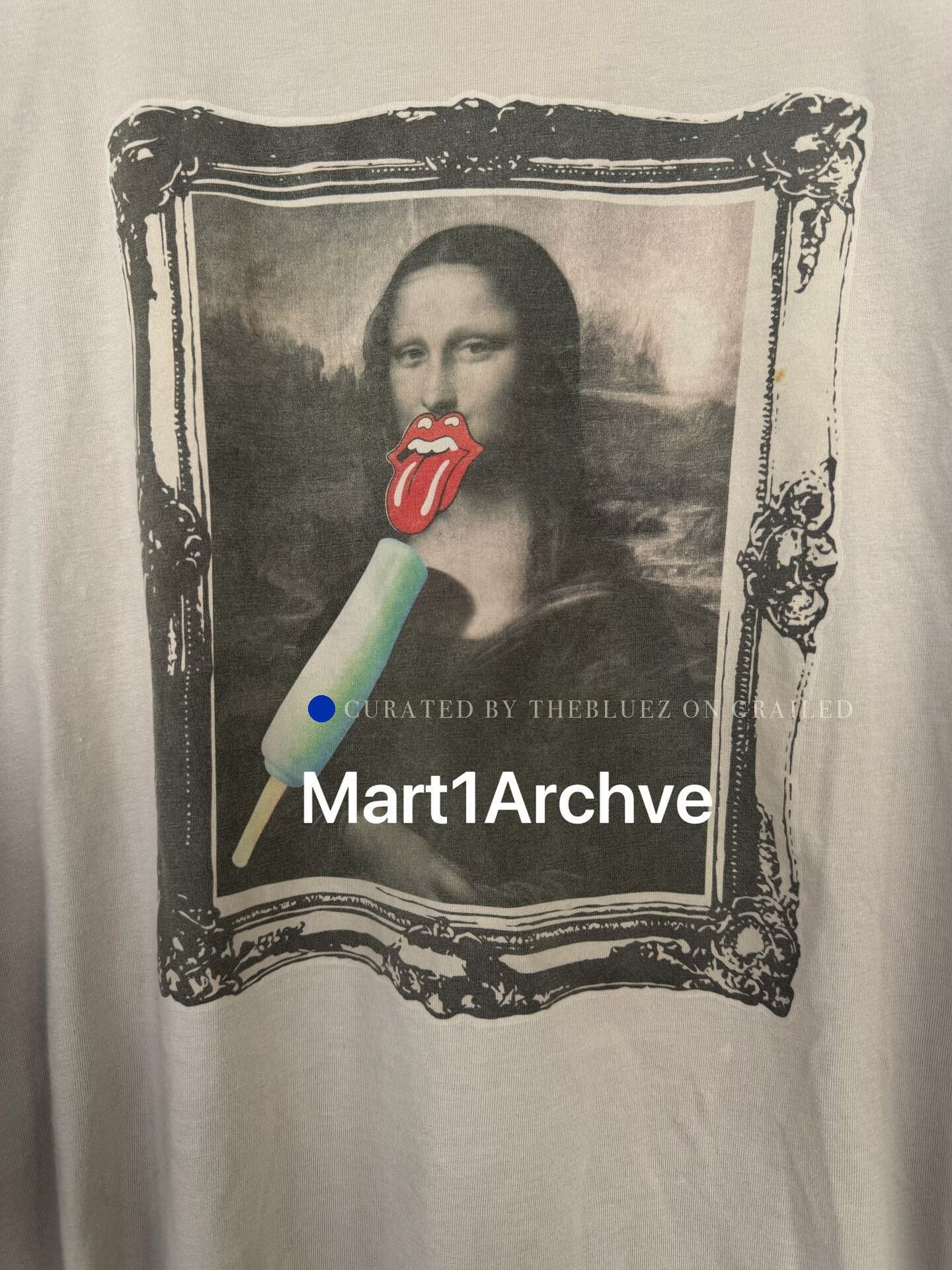 Comme des Garcons Gray Long Sleeve Mona Lisa Popsicle Graphic Tee Size US L / EU 52-54 / 3 - 4 Thumbnail