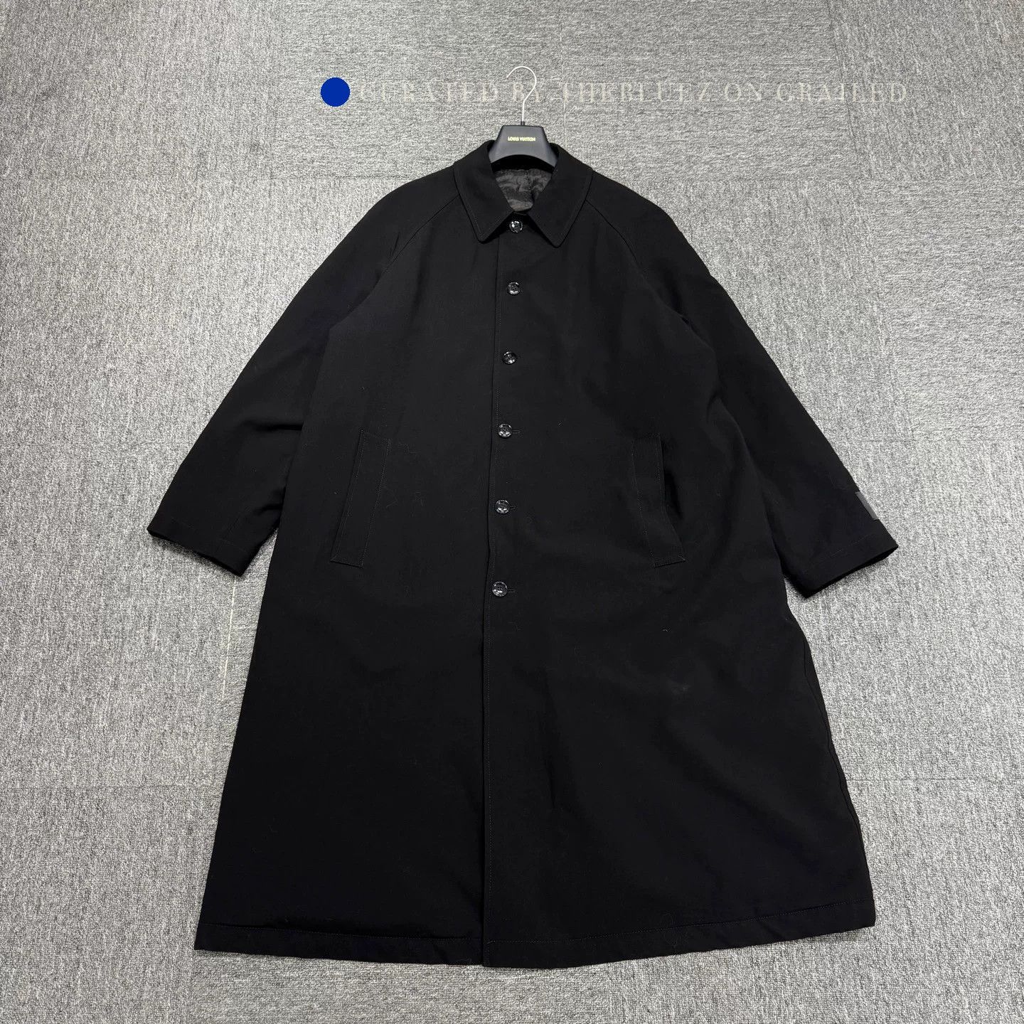 Giorgio Armani Black Long Button-Front Coat Size L Size US L / EU 52-54 / 3 - 2 Thumbnail