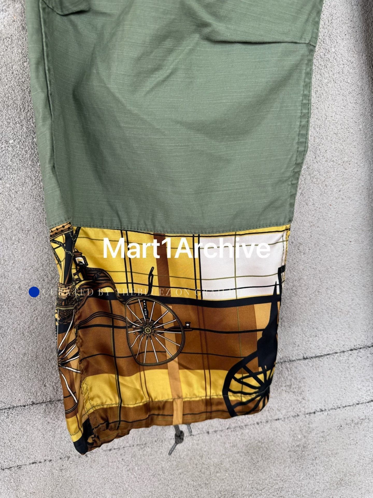 Junya Watanabe Green Cargo Pants with Studs & Patterned Hem Size 28 Size US 28 / EU 44 - 5 Thumbnail