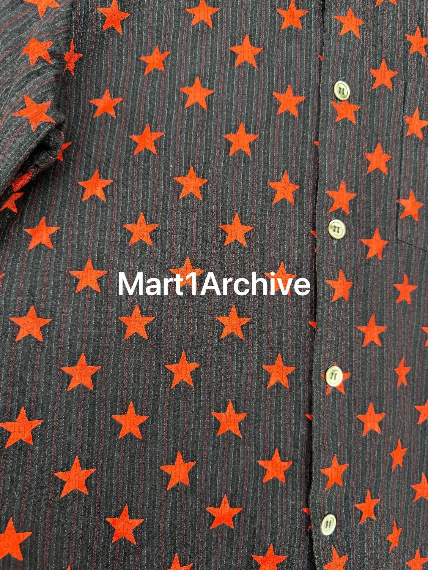 Junya Watanabe Black Short Sleeve Star Print Button-Up Shirt Size US M / EU 48-50 / 2 - 4 Thumbnail