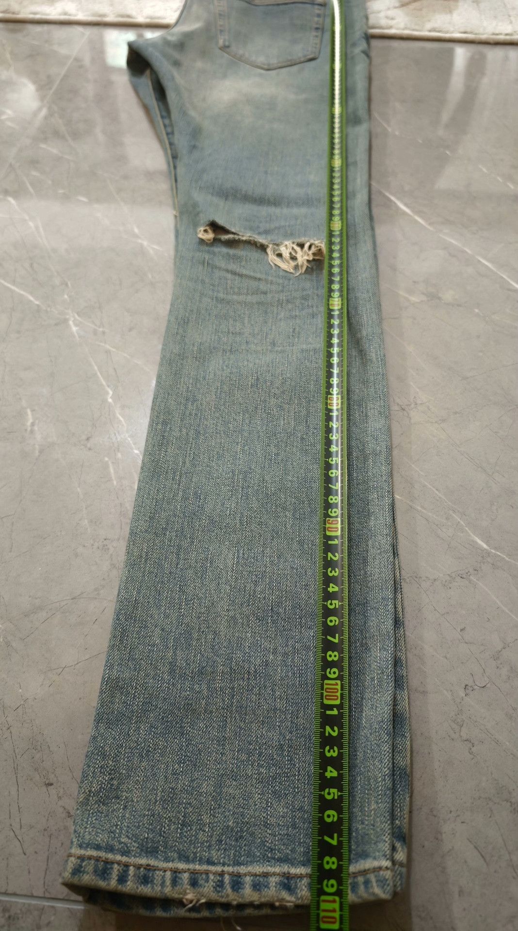 Saint Laurent Paris Blue Distressed Denim Jeans Size 32 Size US 32 / EU 48 - 9 Thumbnail