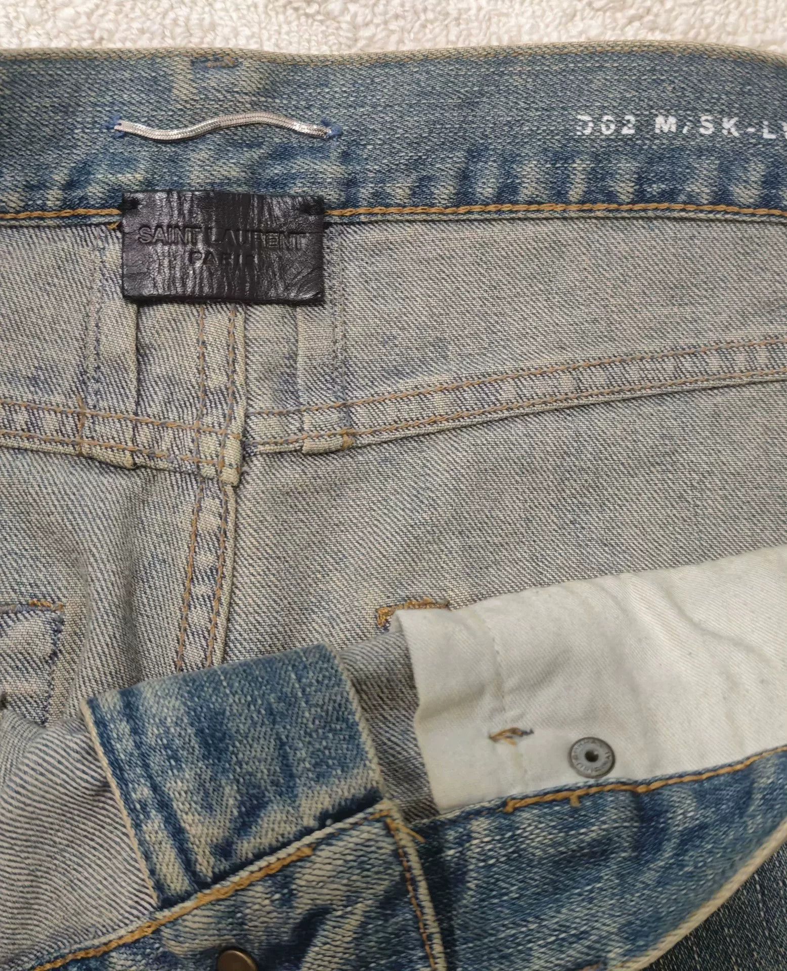 Saint Laurent Paris Blue Distressed Denim Jeans Size 32 Size US 32 / EU 48 - 5 Thumbnail