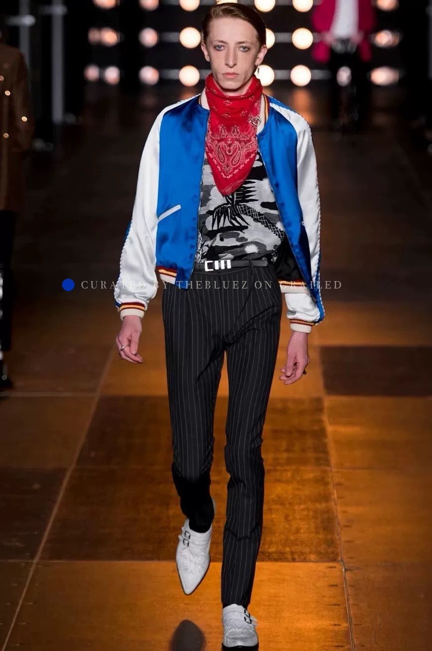 Saint Laurent Paris Multi-Color Satin Bomber Jacket Size US S / EU 44-46 / 1 - 6 Thumbnail