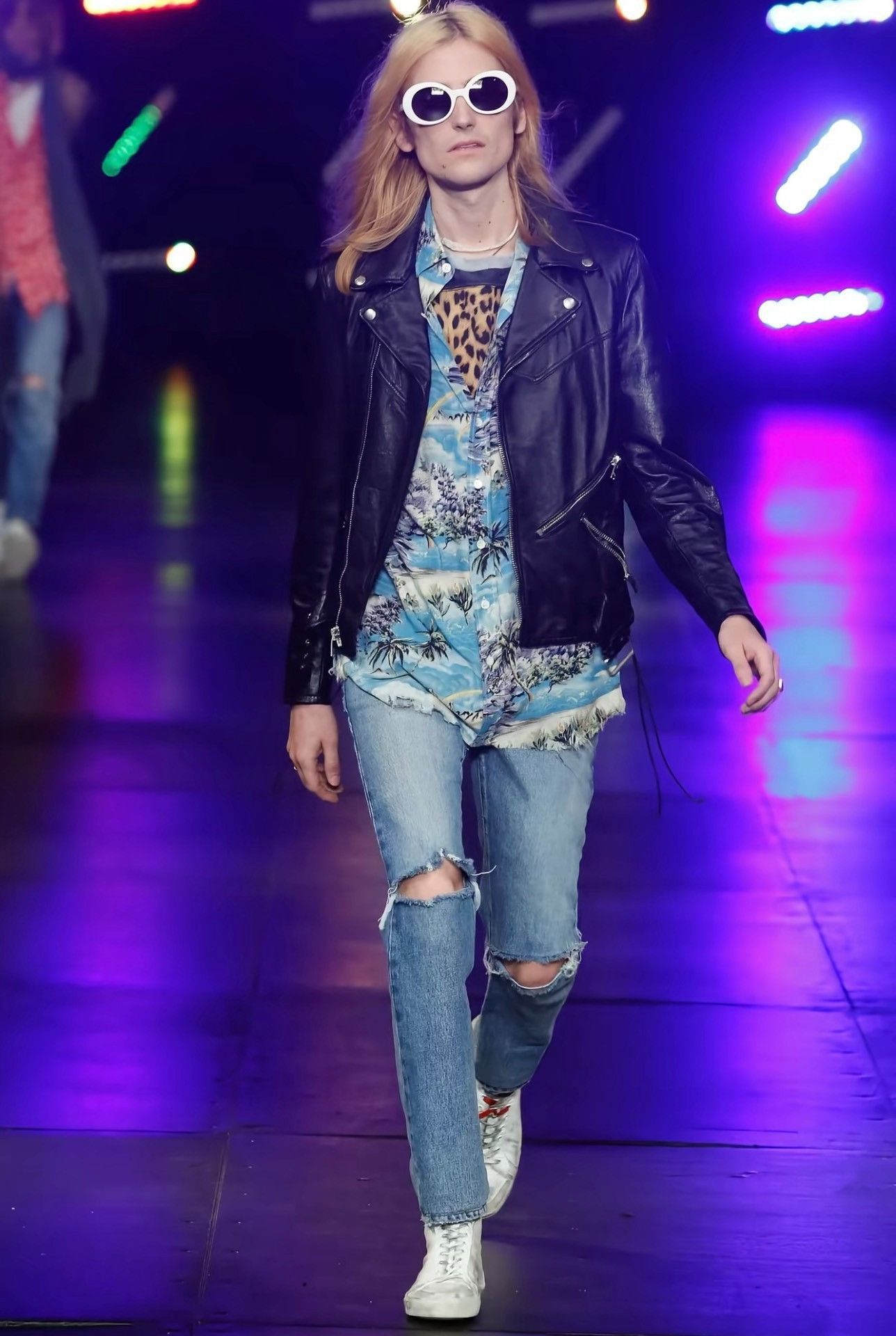 Saint Laurent Paris Tropical Print Long Sleeve Button-Up Shirt Size US M / EU 48-50 / 2 - 7 Thumbnail