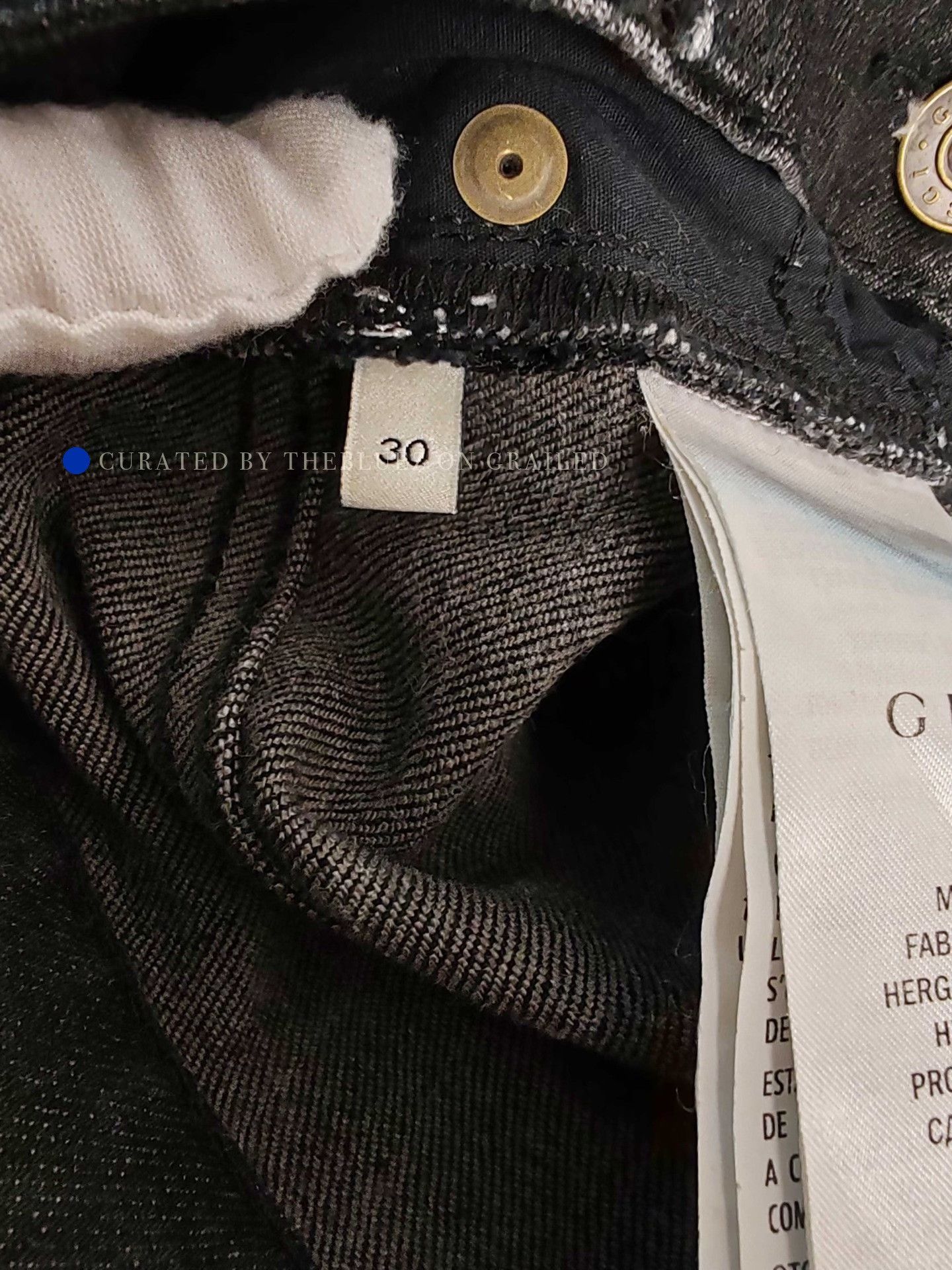Gucci Black Denim Jeans with Embroidered Text Size 30 Size US 30 / EU 46 - 7 Thumbnail