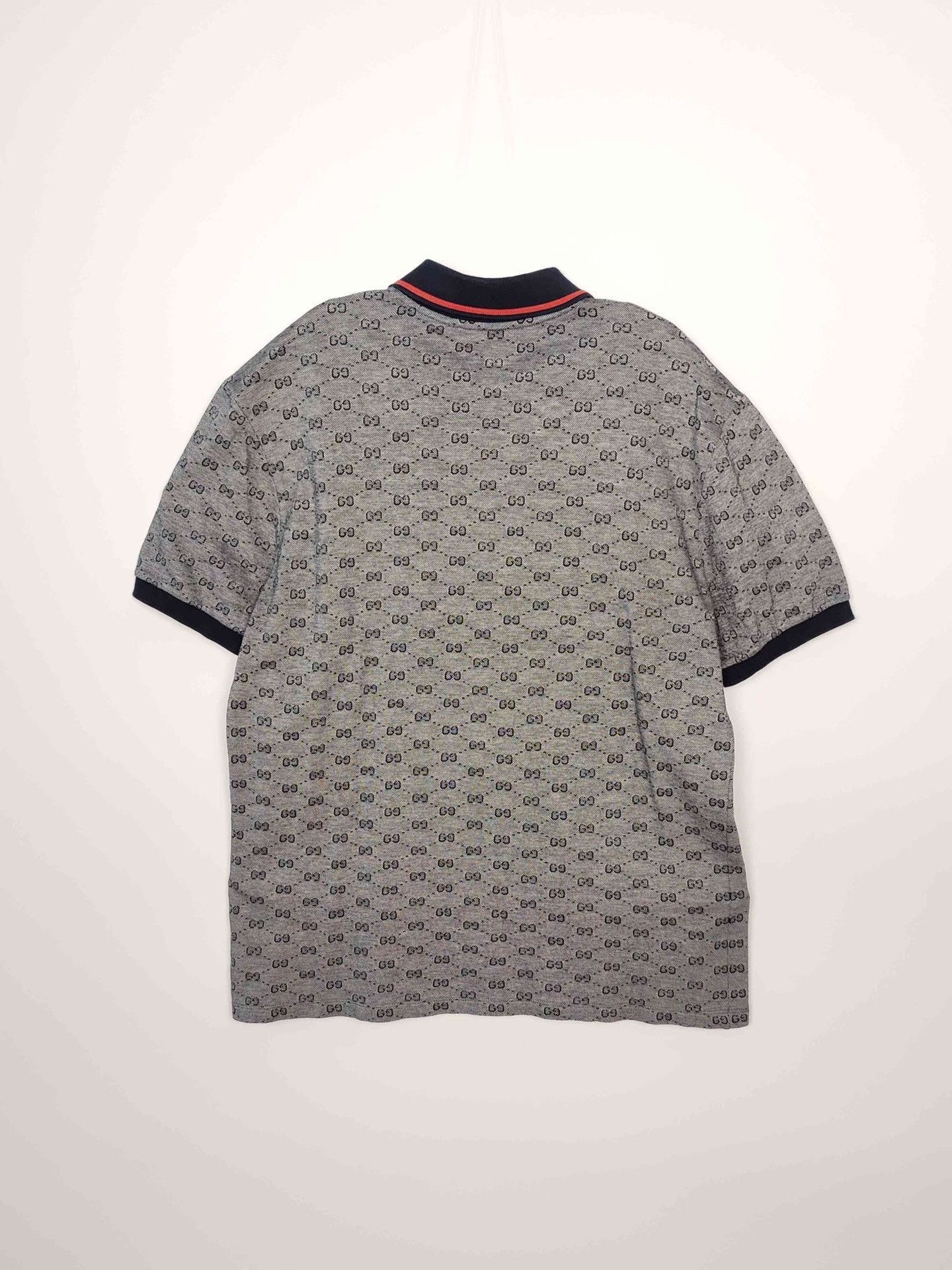 Gucci Gray Patterned Short-Sleeve Polo Shirt Size L Size US L / EU 52-54 / 3 - 3 Thumbnail