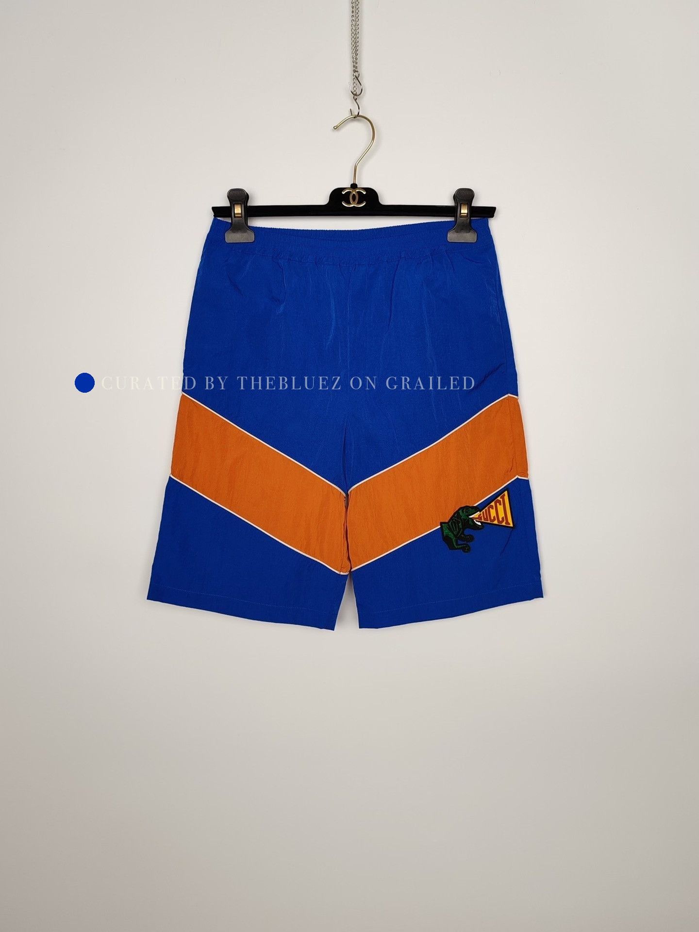 Gucci Multi-Color Striped Shorts with Embroidered Design Size US 30 / EU 46 - 2 Thumbnail