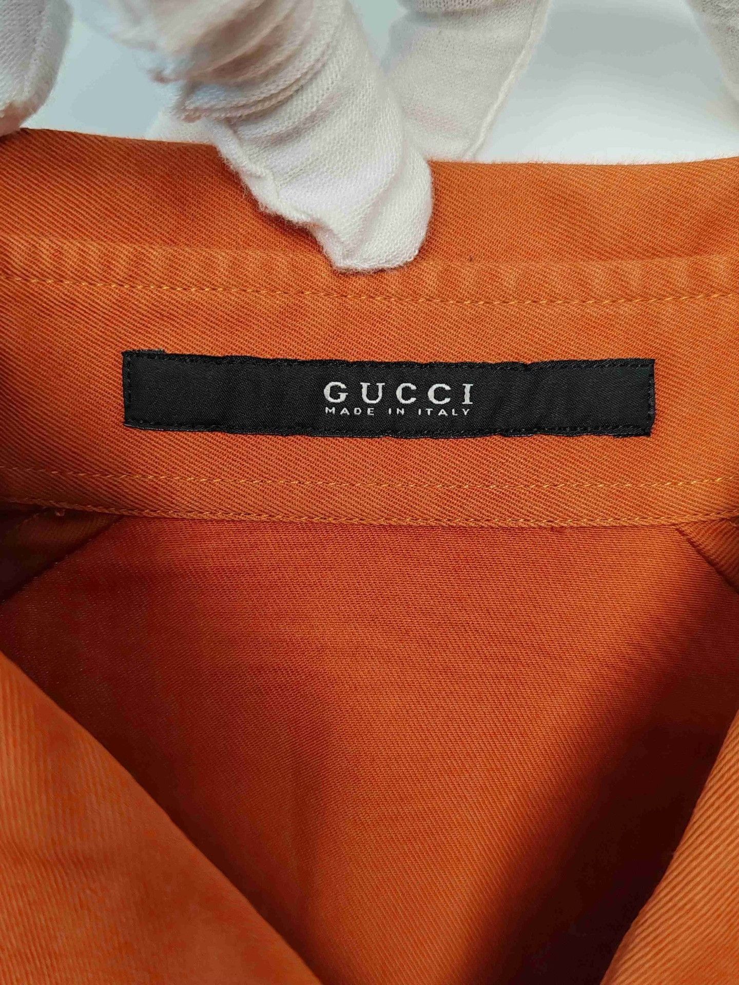 Gucci Orange Long Sleeve Button-Up Shirt with Pockets Size US L / EU 52-54 / 3 - 4 Thumbnail