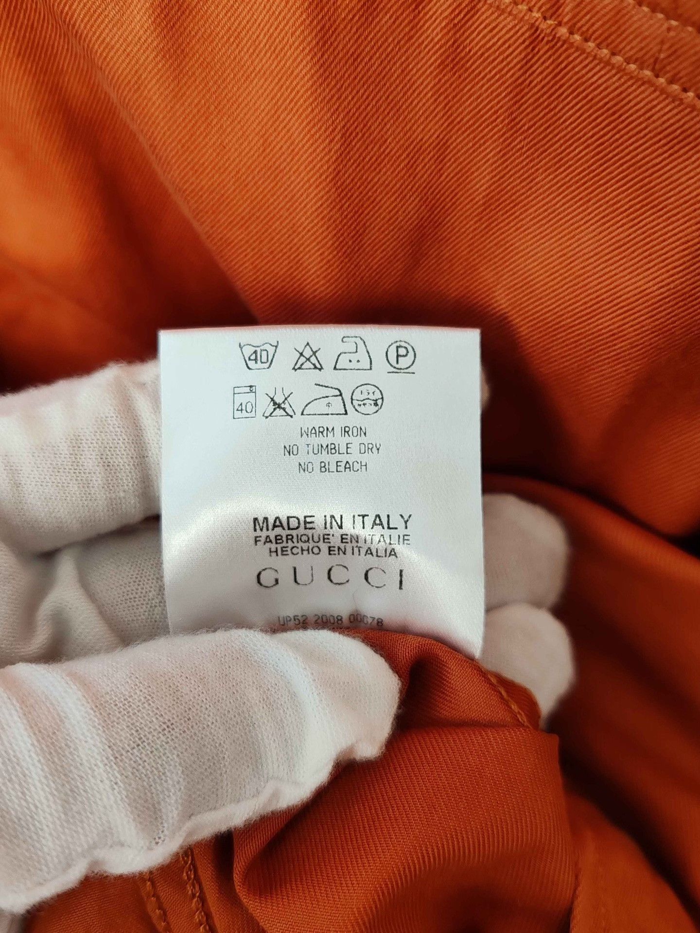Gucci Orange Long Sleeve Button-Up Shirt with Pockets Size US L / EU 52-54 / 3 - 6 Thumbnail
