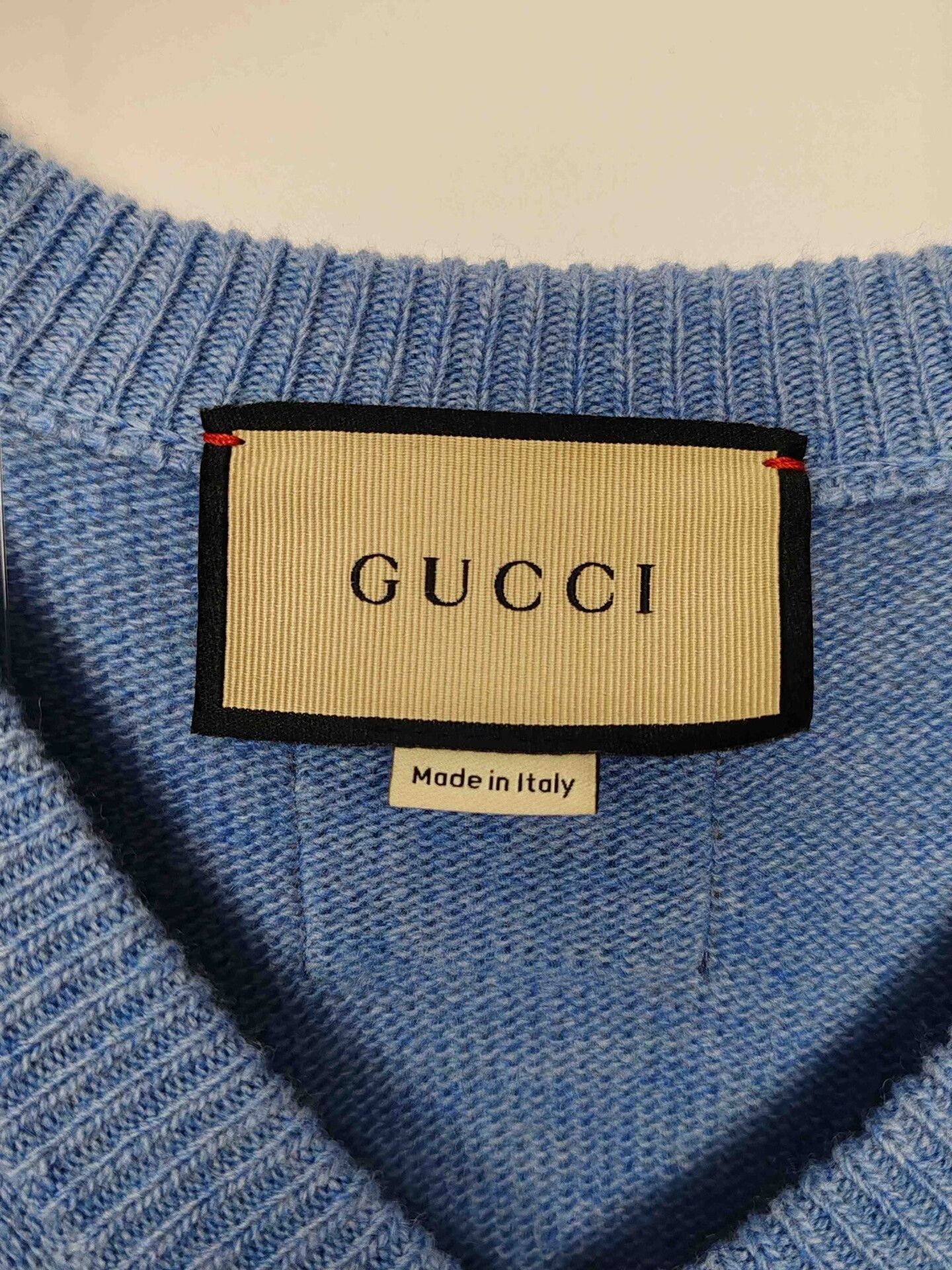 Gucci Blue V-Neck Long Sleeve Sweater Size US M / EU 48-50 / 2 - 4 Thumbnail