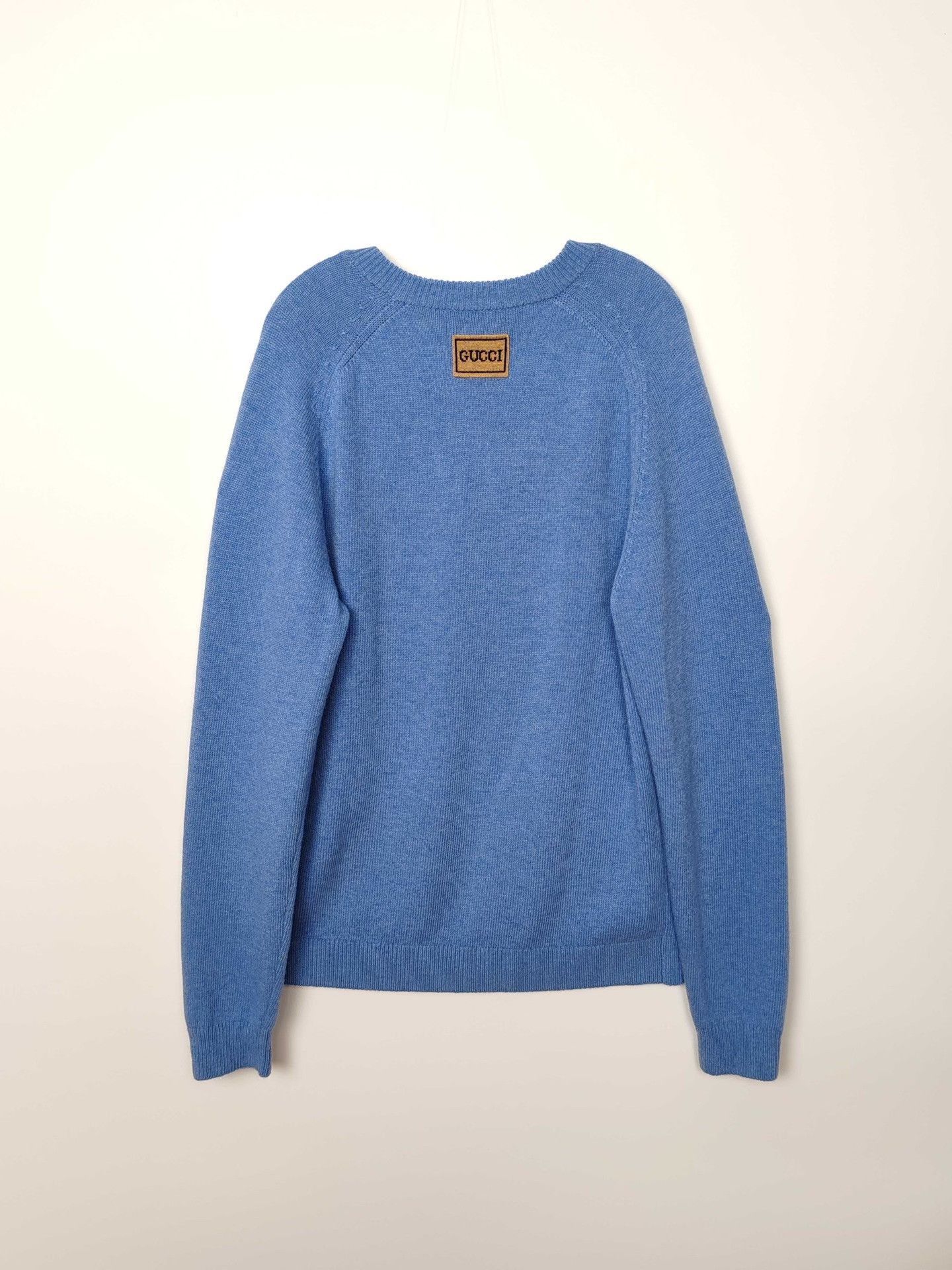 Gucci Blue V-Neck Long Sleeve Sweater Size US M / EU 48-50 / 2 - 3 Thumbnail