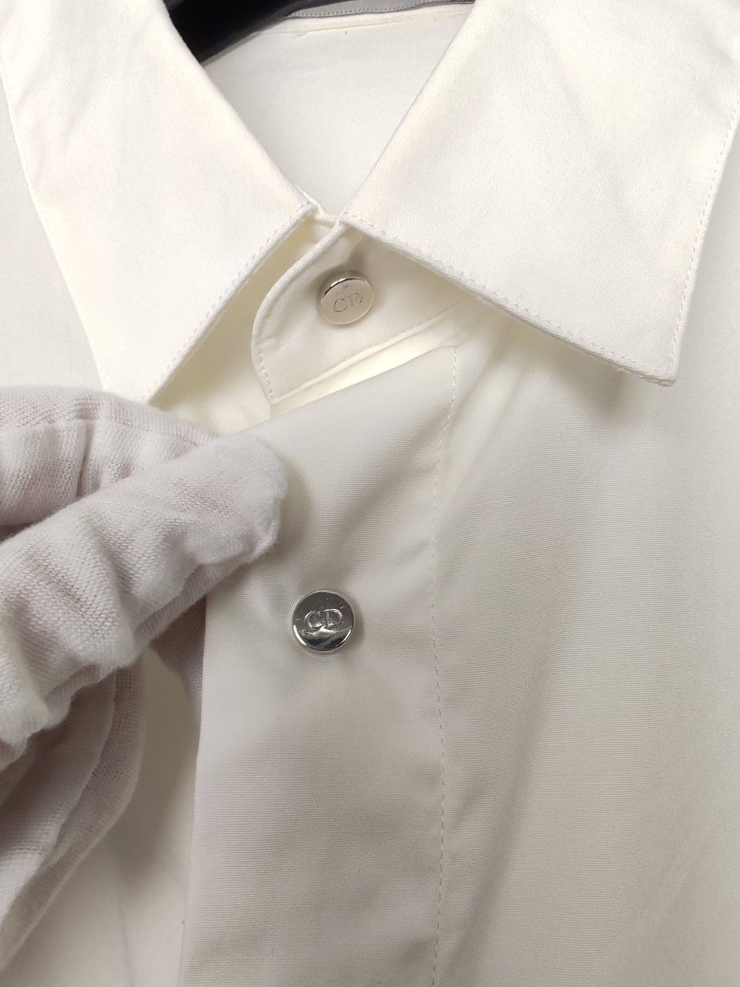 Dior White Long Sleeve Button-Up Shirt Size US M / EU 48-50 / 2 - 5 Thumbnail