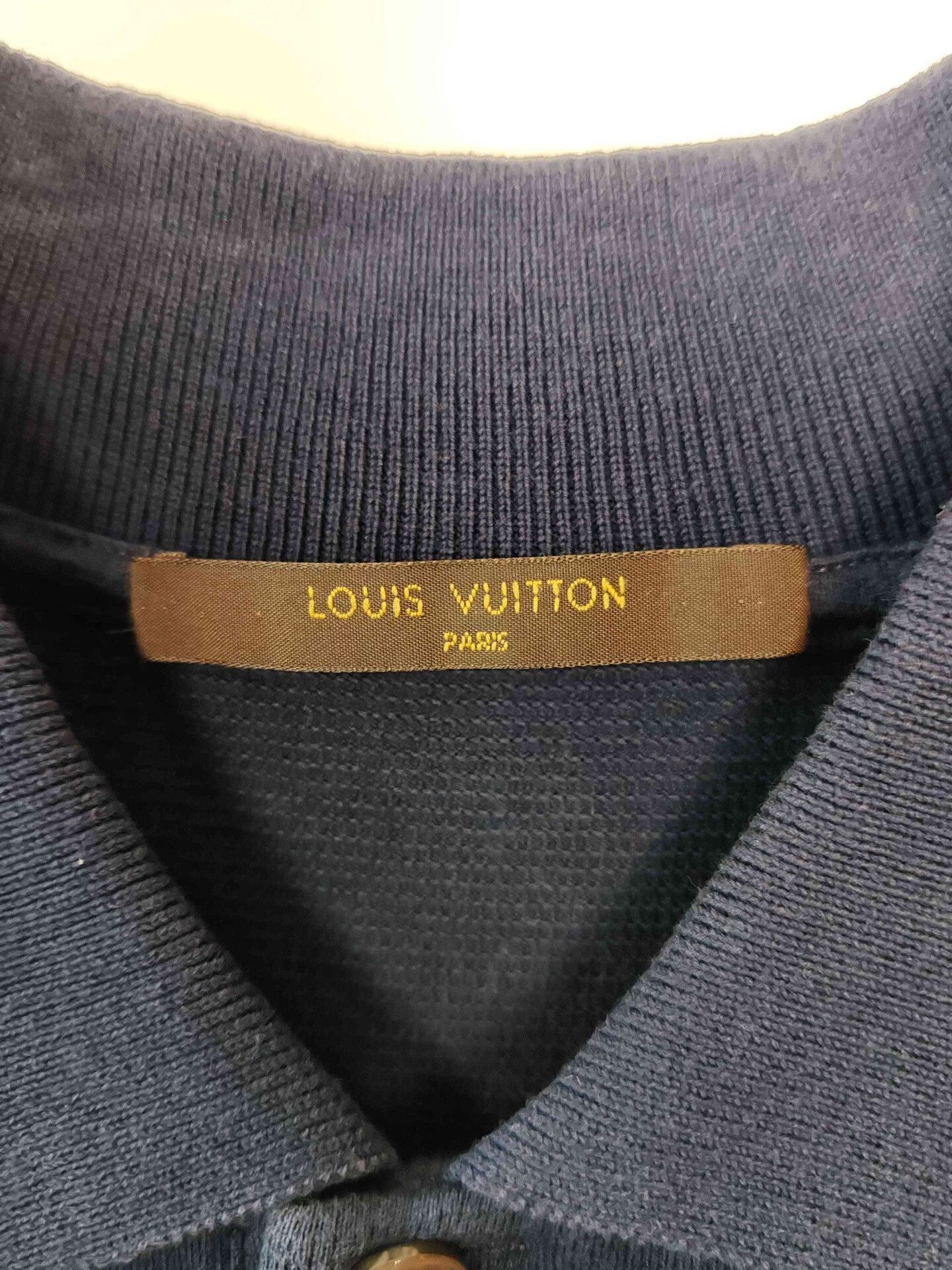 Louis Vuitton Blue Short Sleeve Polo with Striped Hem Size US M / EU 48-50 / 2 - 4 Thumbnail