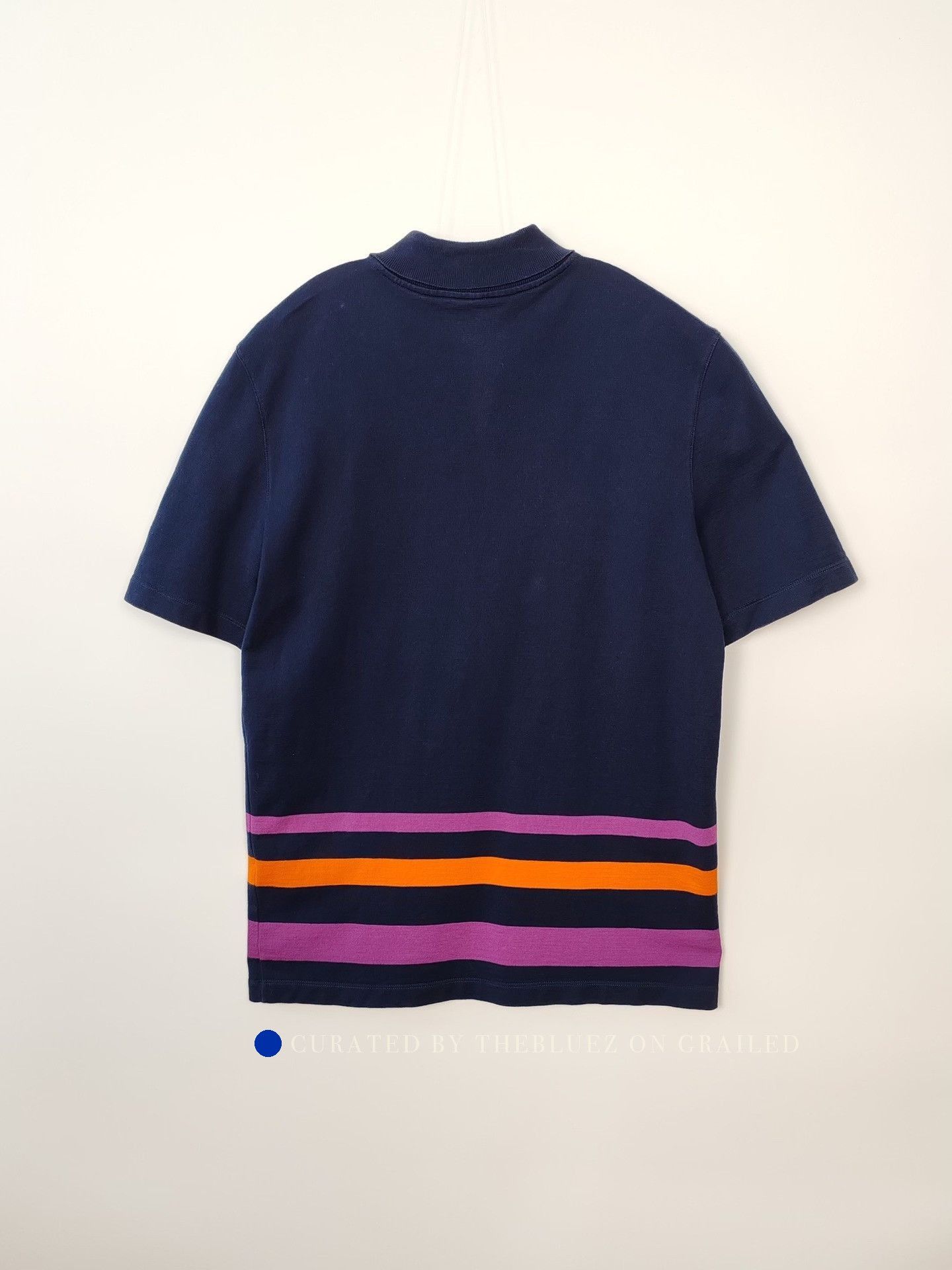 Louis Vuitton Blue Short Sleeve Polo with Striped Hem Size US M / EU 48-50 / 2 - 3 Thumbnail