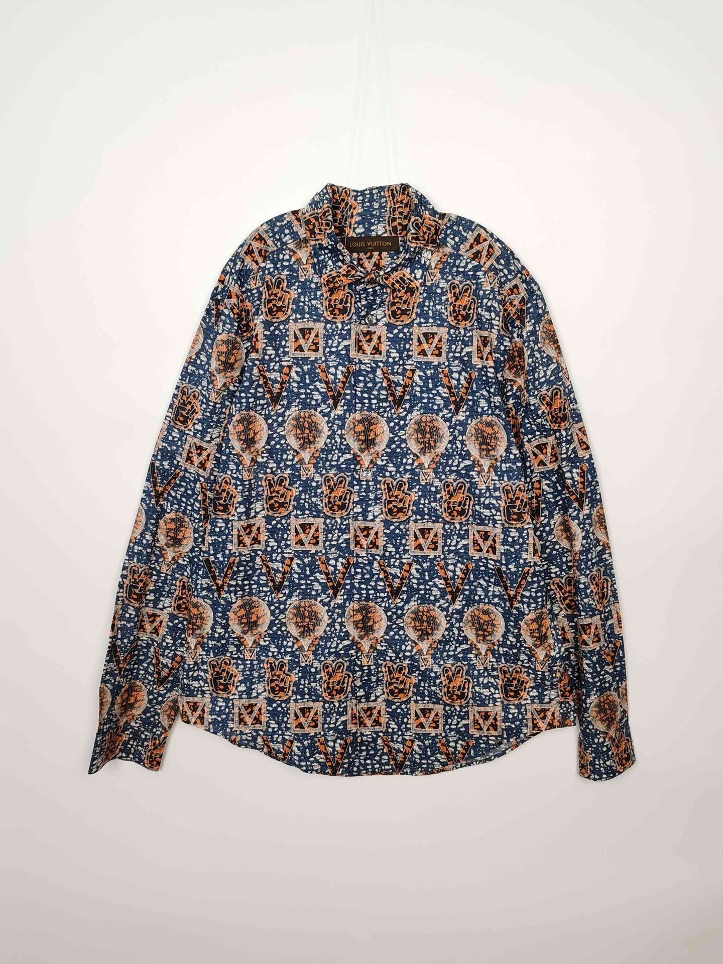 Louis Vuitton Multi-Pattern Long Sleeve Button-Up Shirt Size US XL / EU 56 / 4 - 2 Thumbnail