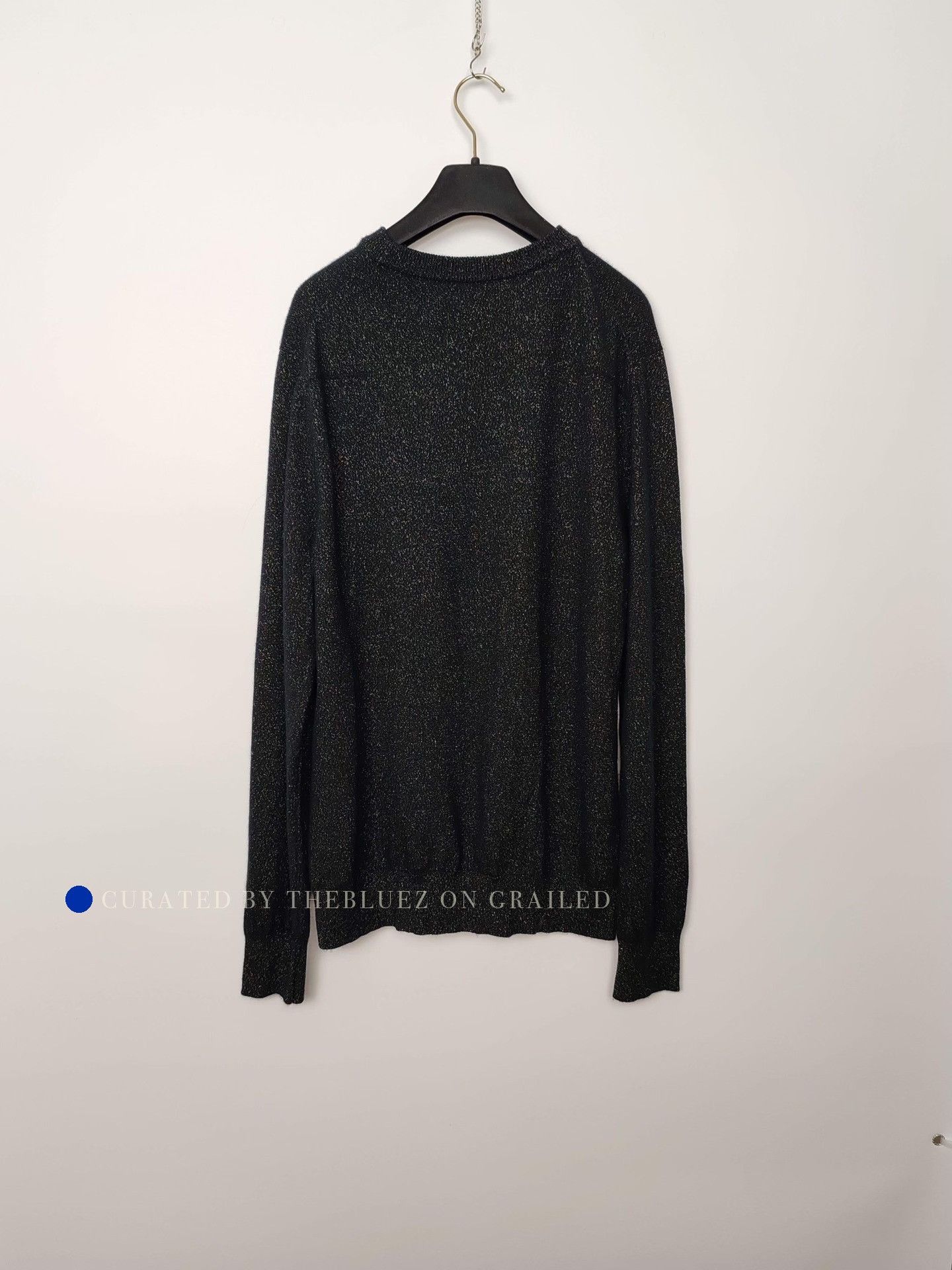 Dior Black Long Sleeve Glitter Knit Sweater Size US L / EU 52-54 / 3 - 3 Thumbnail