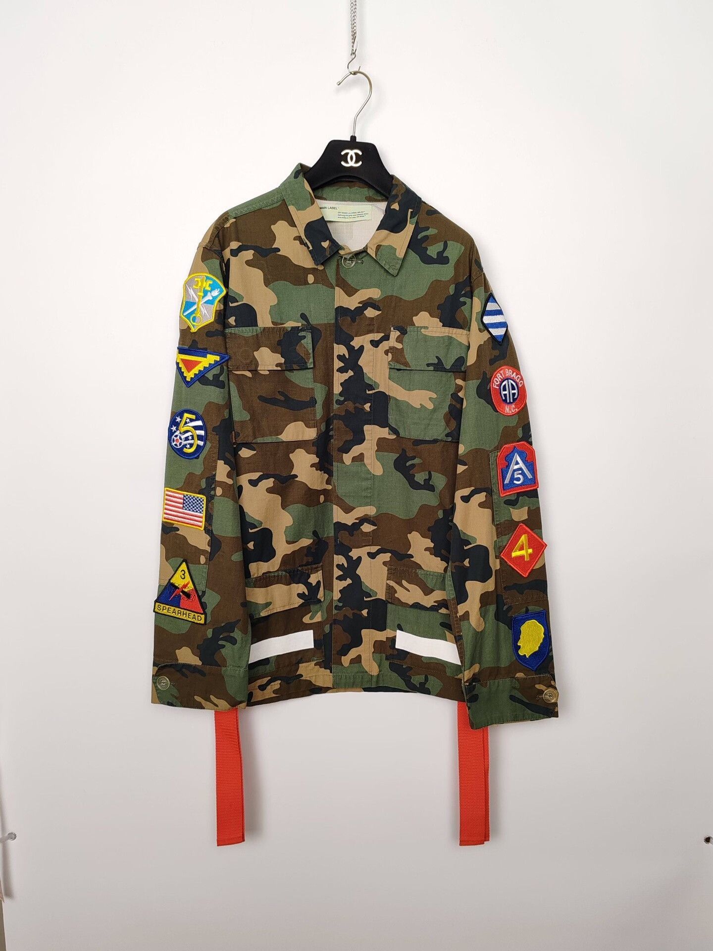 Off-White Multi Camo Patch-Embellished Light Jacket Size US XXS / EU 40 - 2 Thumbnail