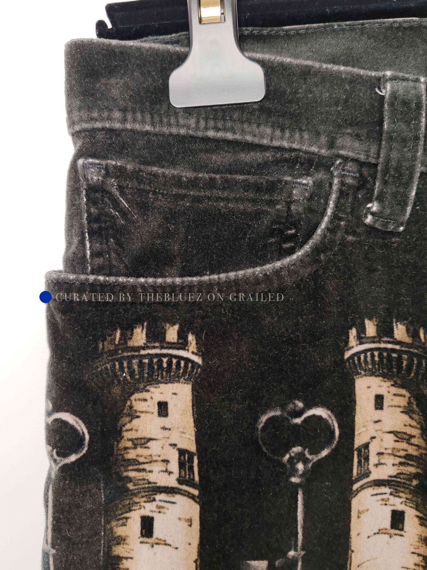 Dolce & Gabbana Black Castle & Key Print Denim Jeans Size 28 Size US 28 / EU 44 - 5 Thumbnail