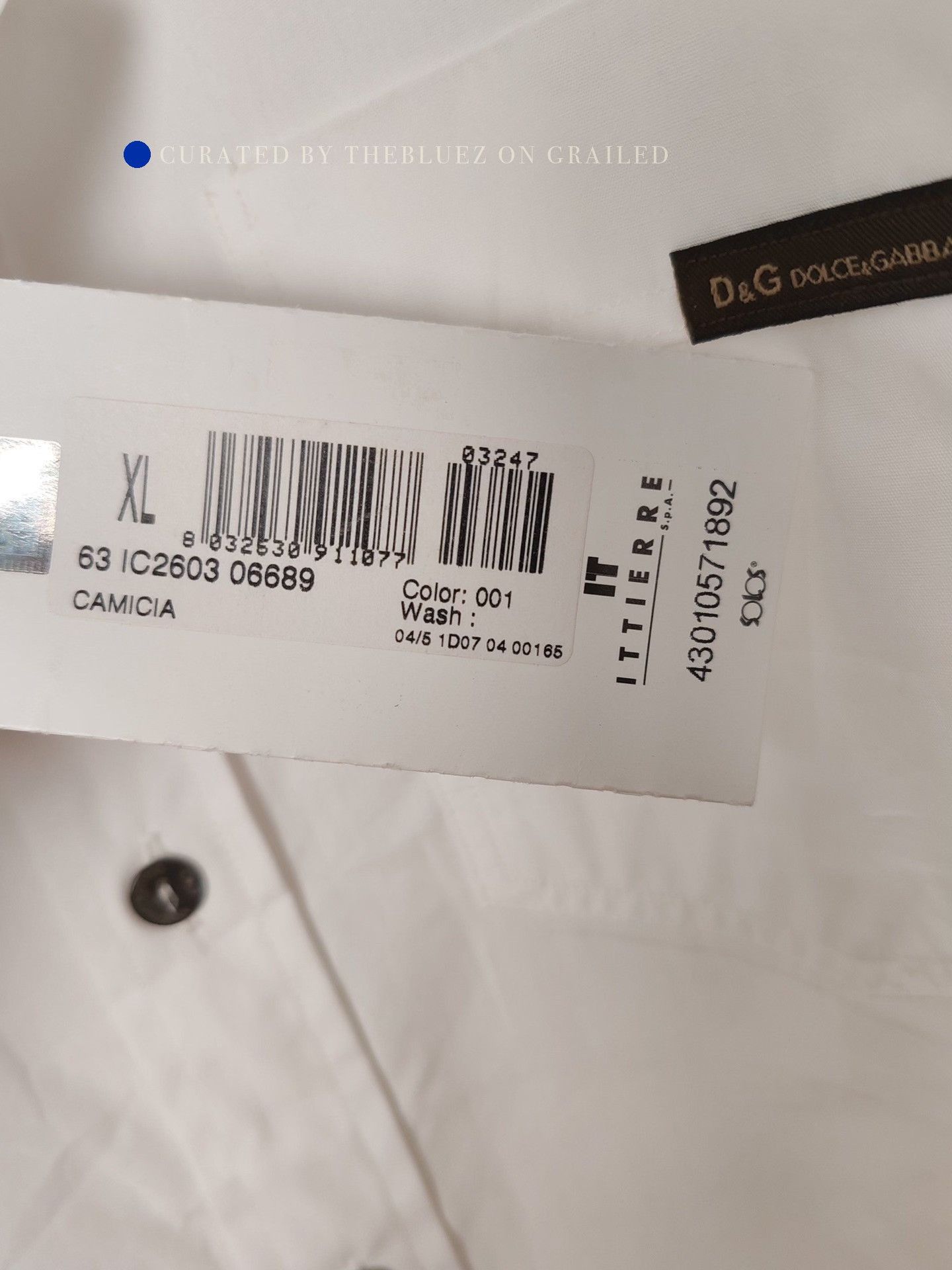 Dolce & Gabbana White Long-Sleeve Button-Up Shirt Size US XL / EU 56 / 4 - 5 Thumbnail