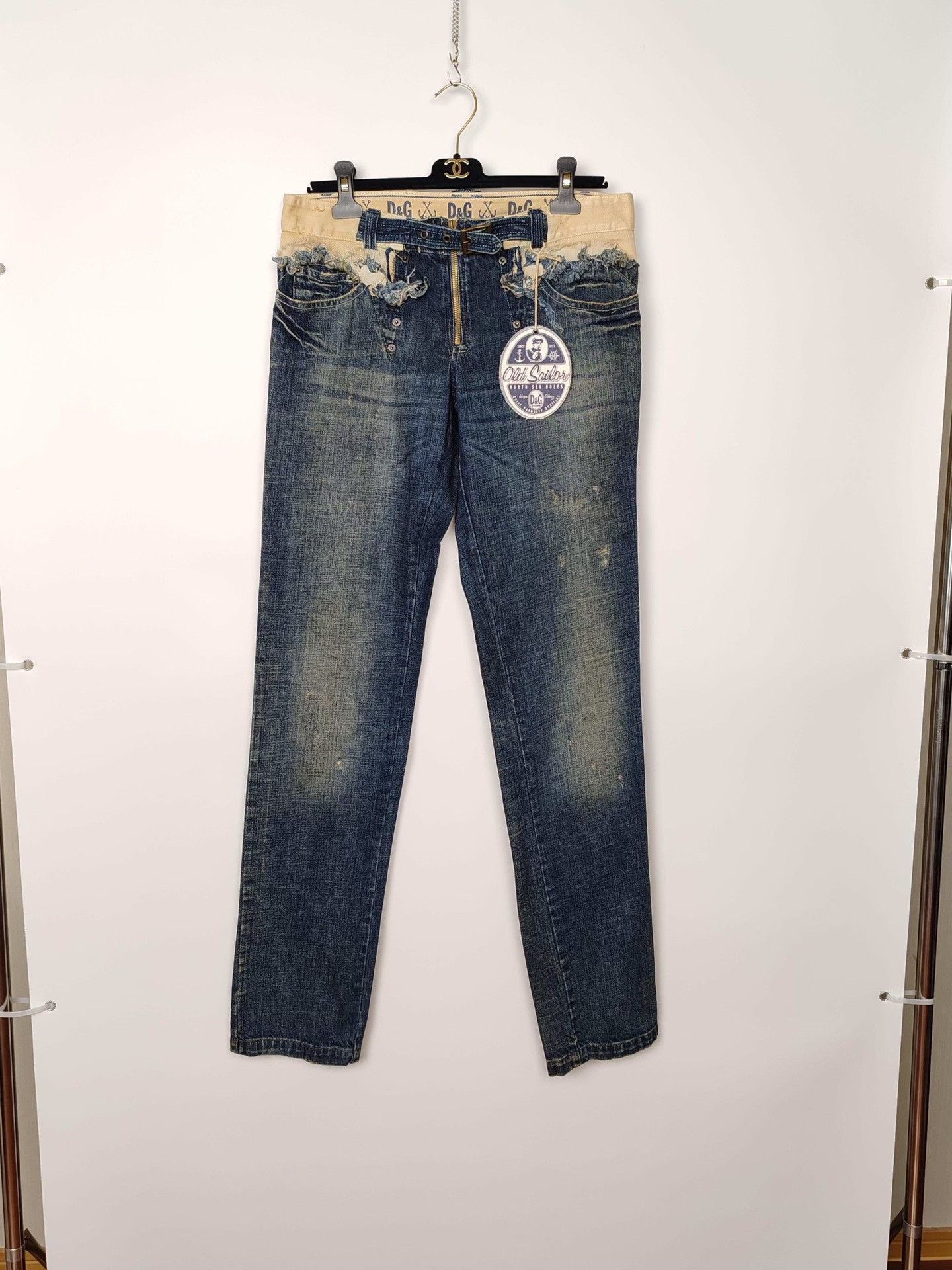 Dolce & Gabbana Blue Distressed Denim Pants Size 32 Size US 32 / EU 48 - 2 Thumbnail