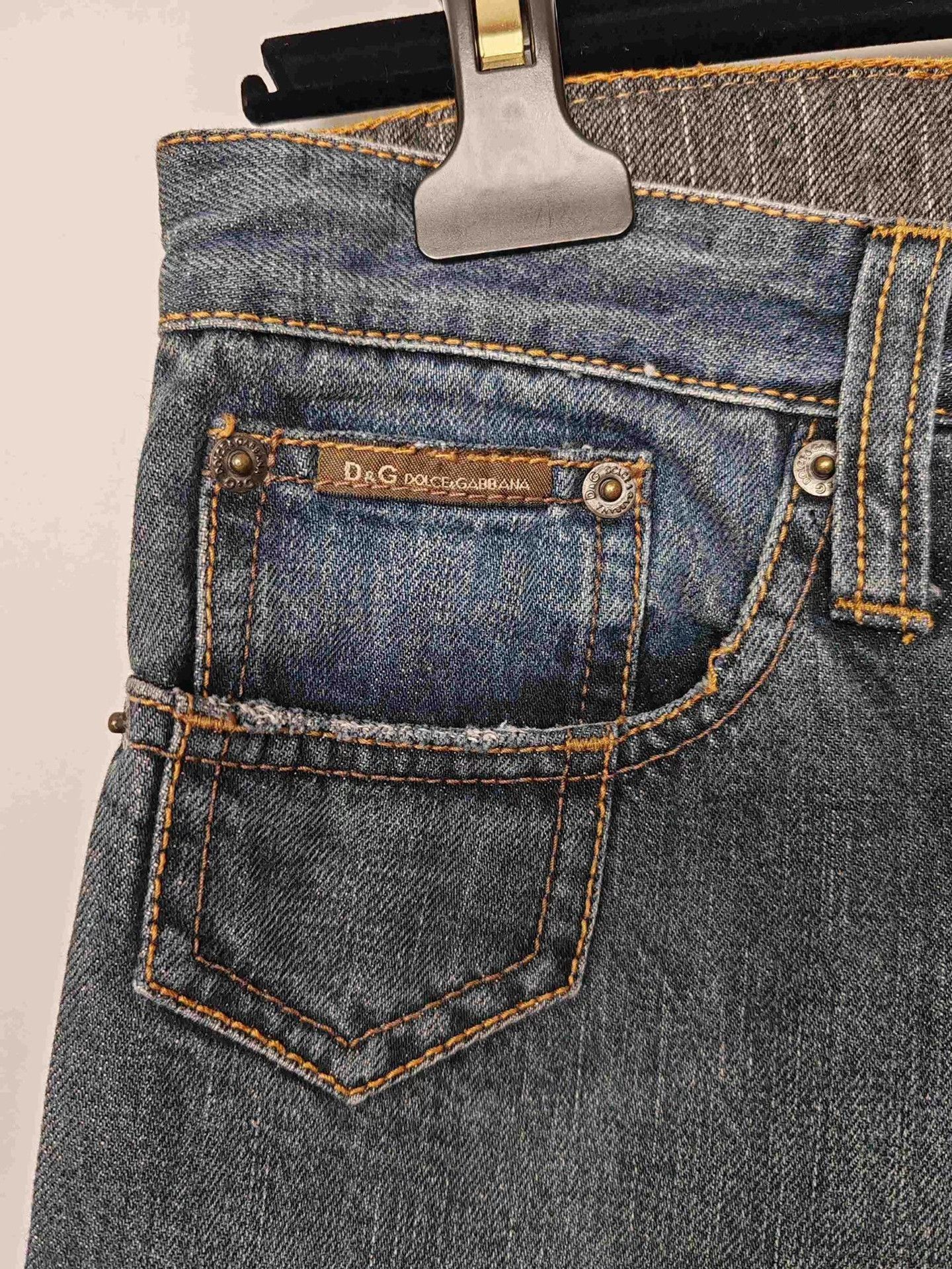 Dolce & Gabbana Blue Denim Pants with Graphic Print Size US 30 / EU 46 - 5 Thumbnail
