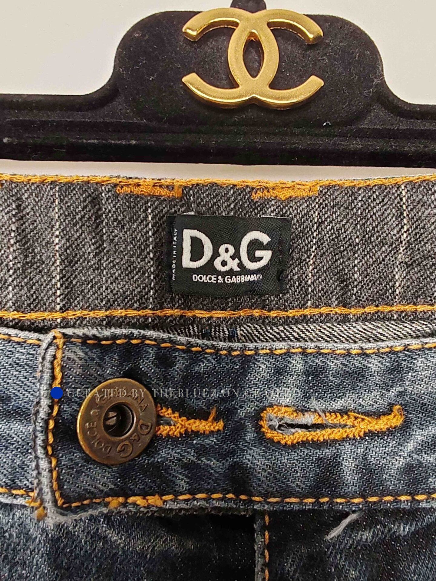 Dolce & Gabbana Blue Denim Pants with Graphic Print Size US 30 / EU 46 - 4 Thumbnail